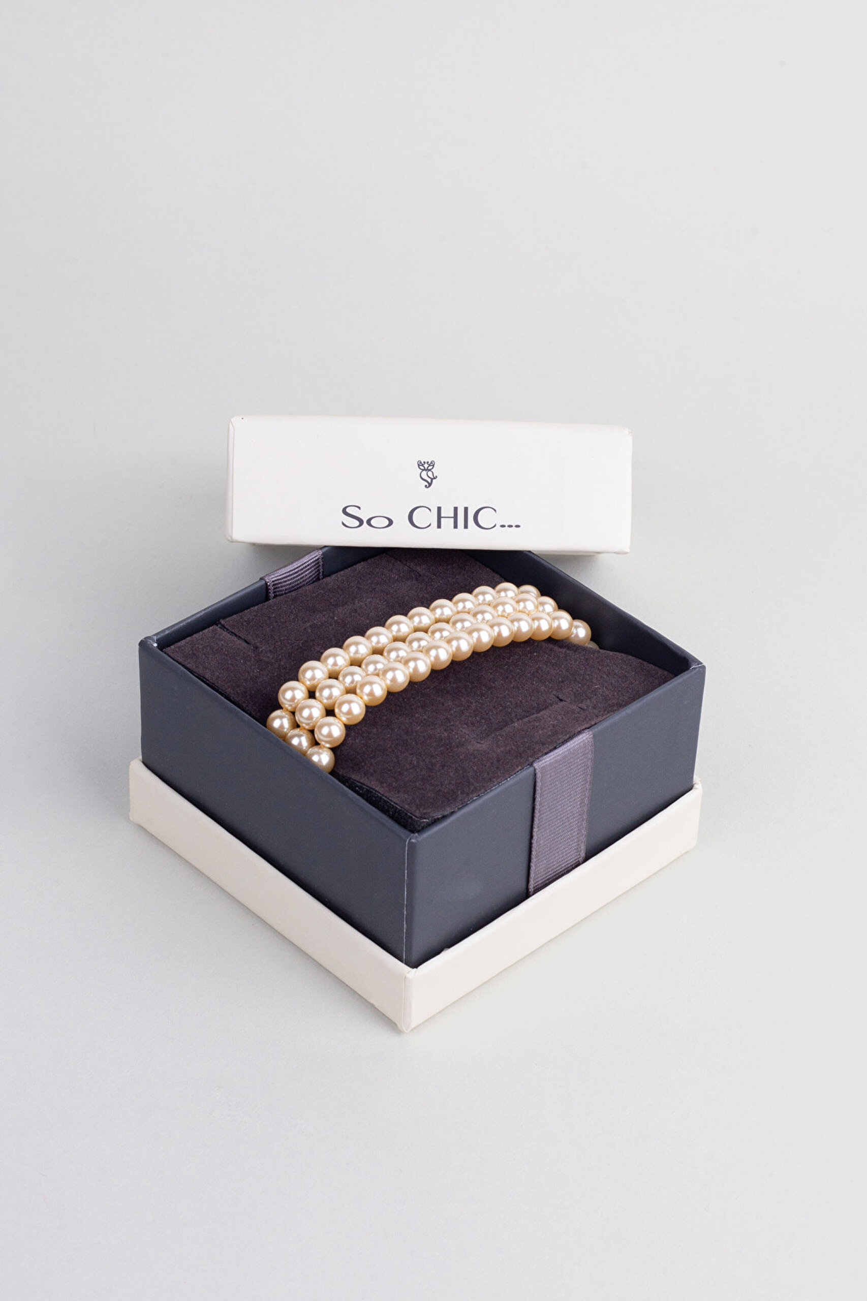 Charlotte 18 Ayar Sarı Altın Kaplama 20 Cm Gümüş İnci Bileklik - 5