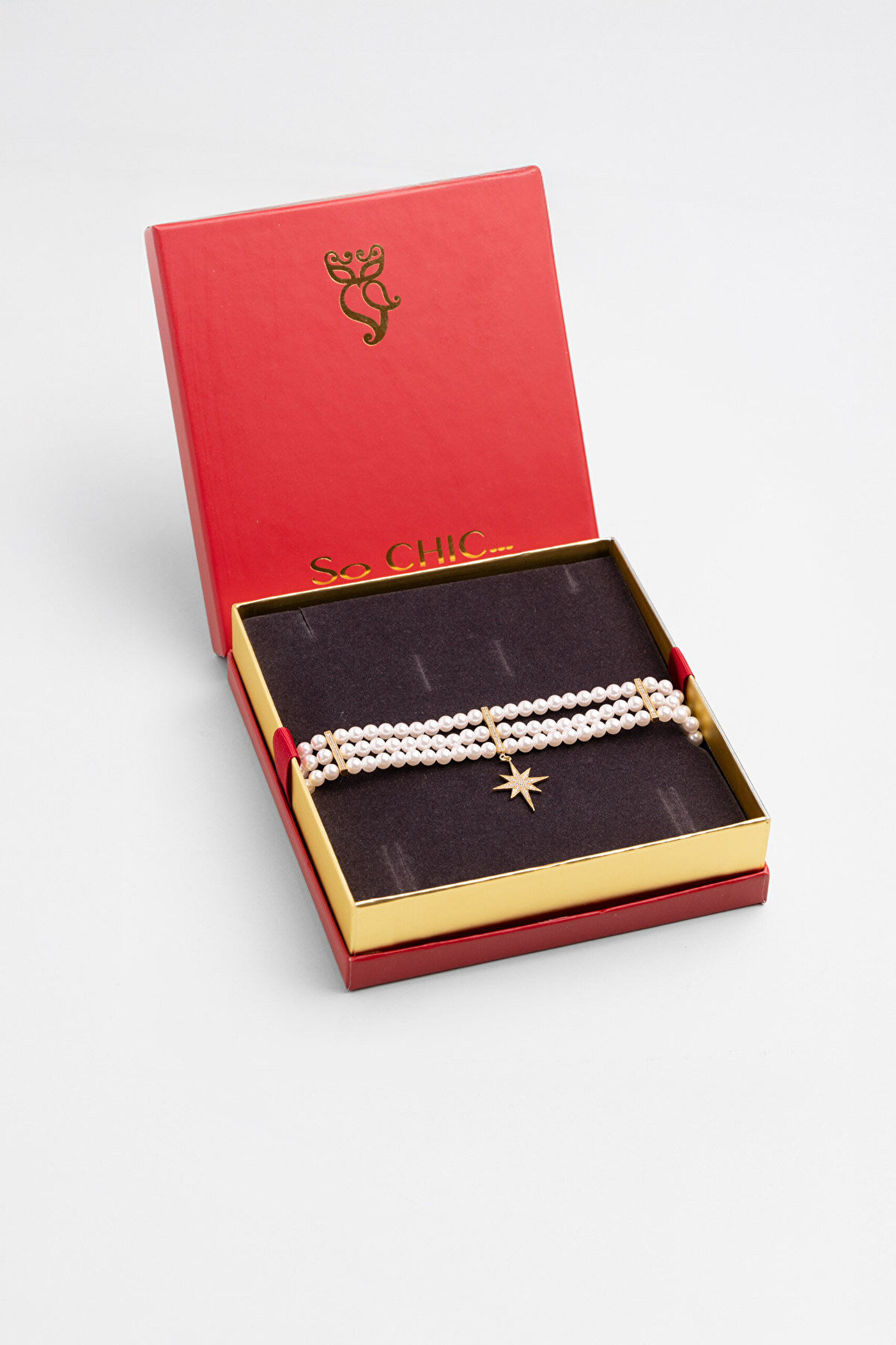 Audrey 18 Ayar Sarı Altın Kaplama 40 Cm Gümüş Choker İnci Kolye - 5