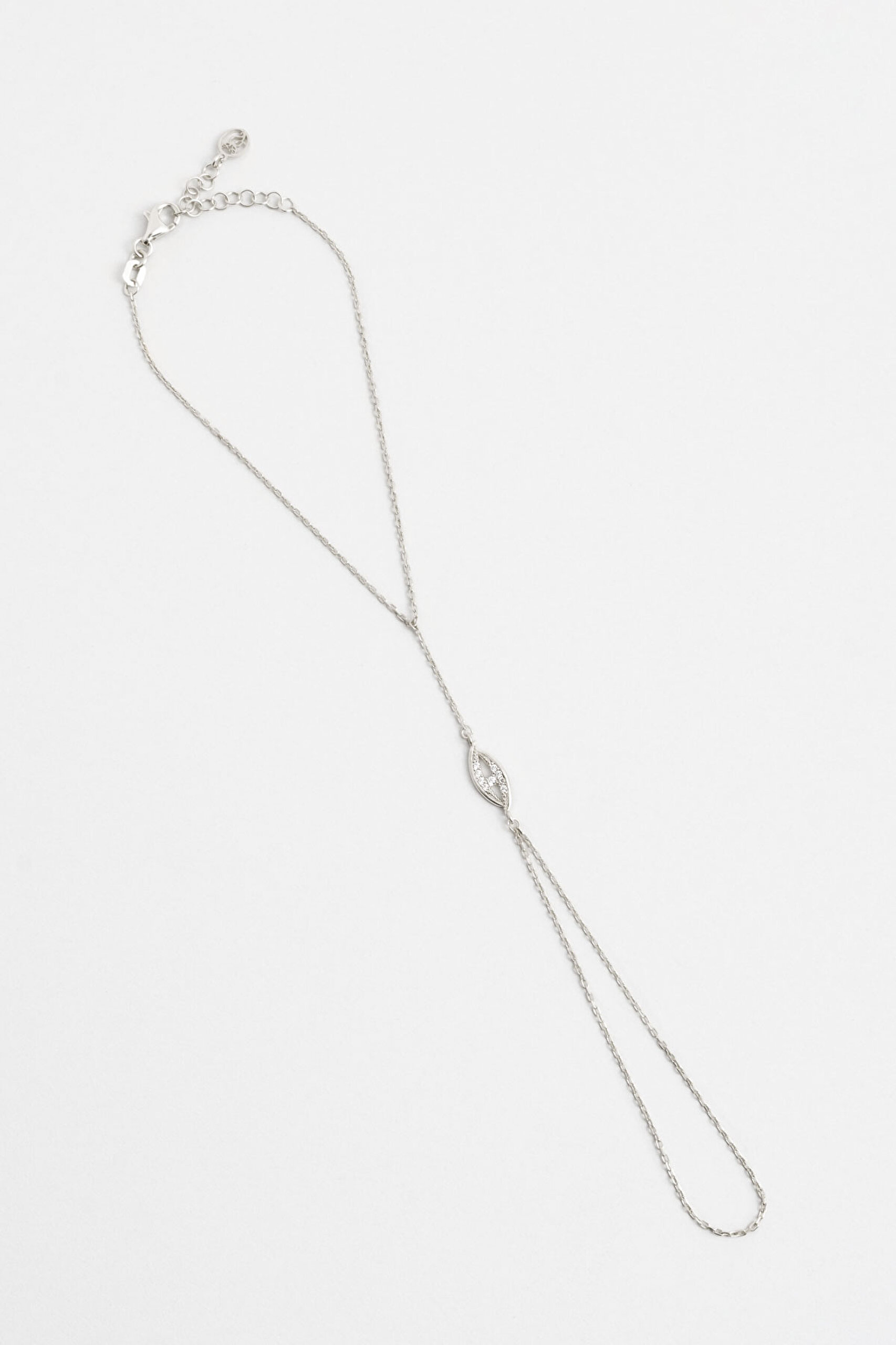 ⁠ Minimal Göz 18 Ayar Beyaz Altın Kaplama 20 Cm Gümüş Şahmeran_0}