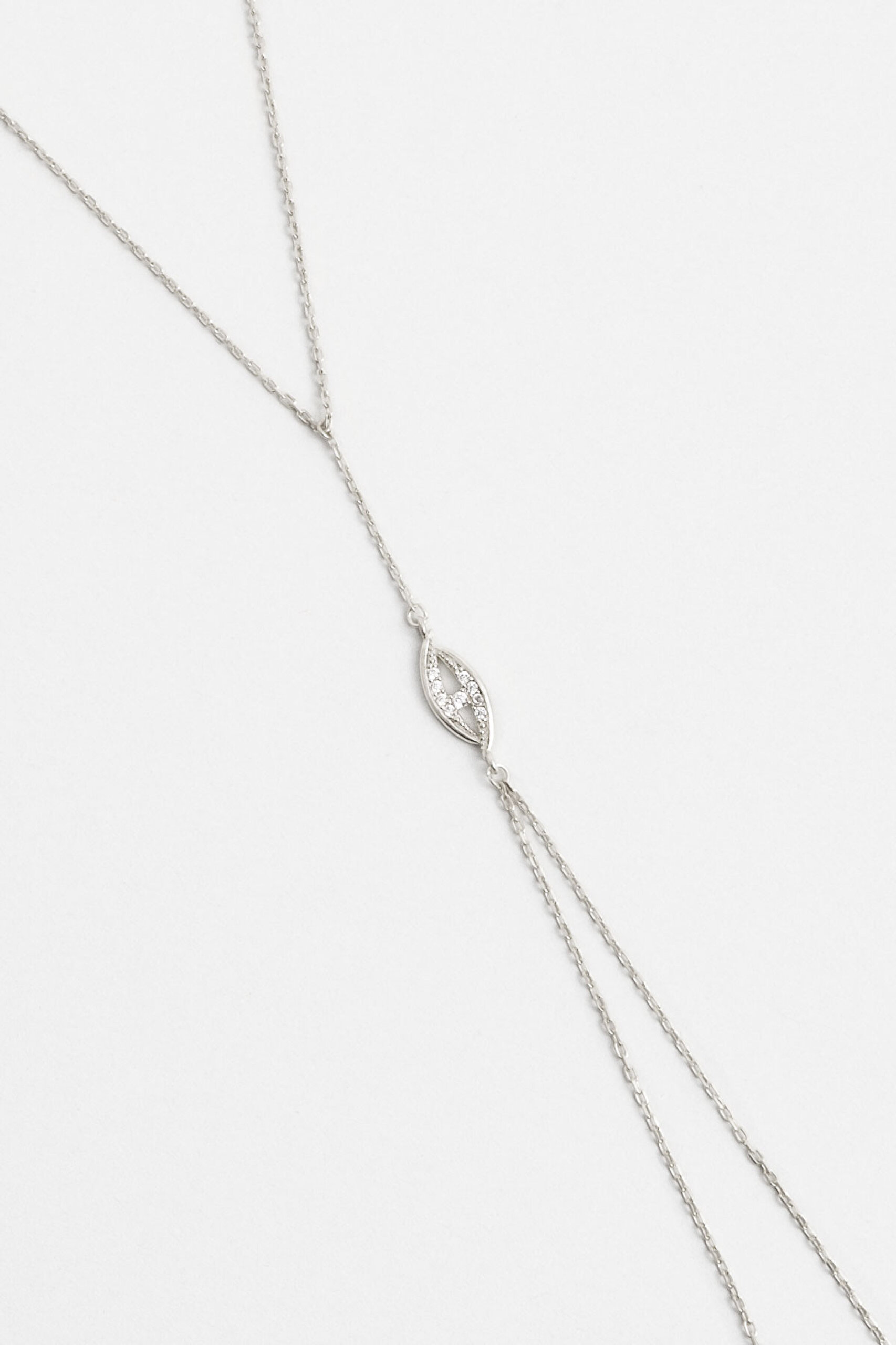 ⁠ Minimal Göz 18 Ayar Beyaz Altın Kaplama 20 Cm Gümüş Şahmeran_1}