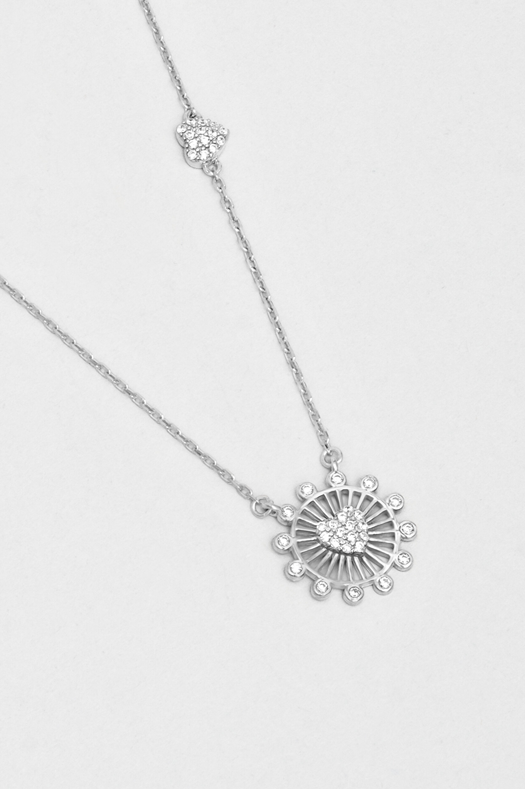 ⁠ Aşkın Büyüsü 18 Ayar Beyaz Altın Kaplama 46 Cm Gümüş Kolye_4}