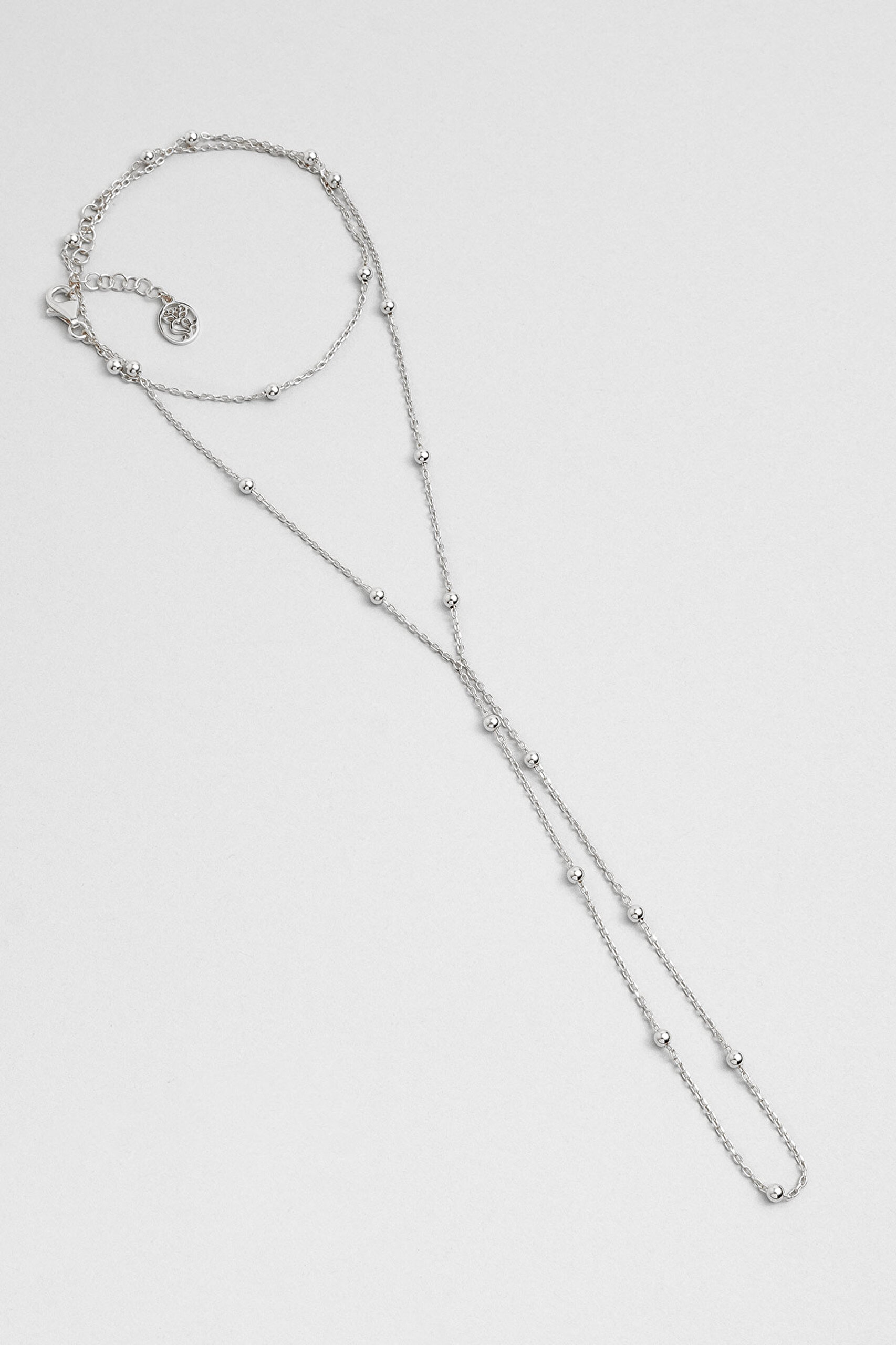 ⁠ Minimal Tasarım 18 Ayar Beyaz Altın Kaplama 39 Cm Gümüş Şahmeran_0}