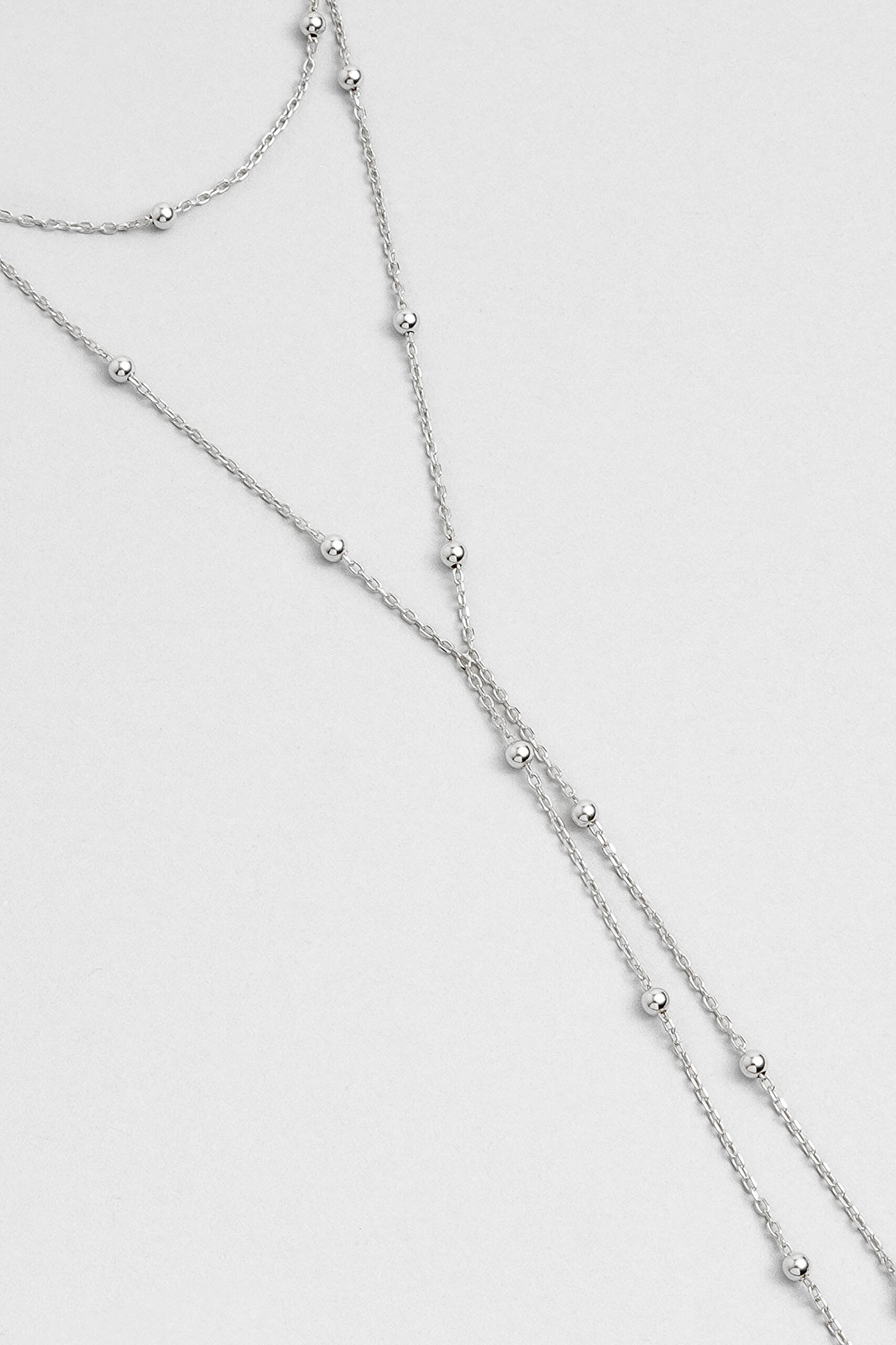 ⁠ Minimal Tasarım 18 Ayar Beyaz Altın Kaplama 39 Cm Gümüş Şahmeran_2}