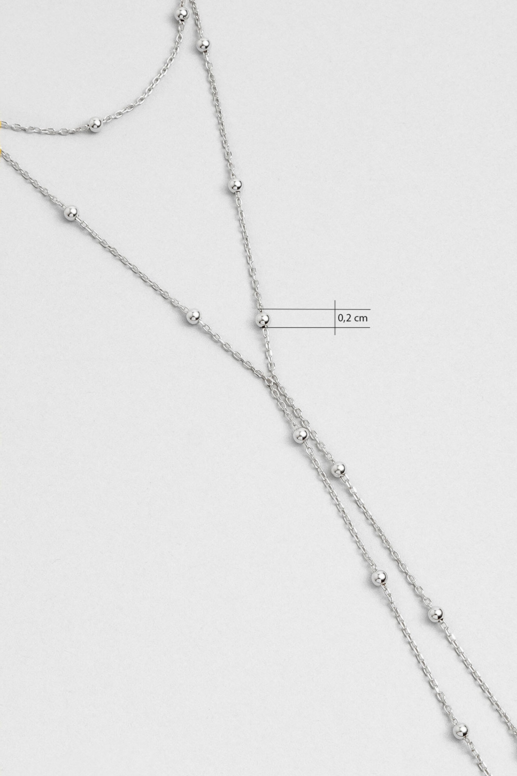 ⁠ Minimal Tasarım 18 Ayar Beyaz Altın Kaplama 39 Cm Gümüş Şahmeran_1}