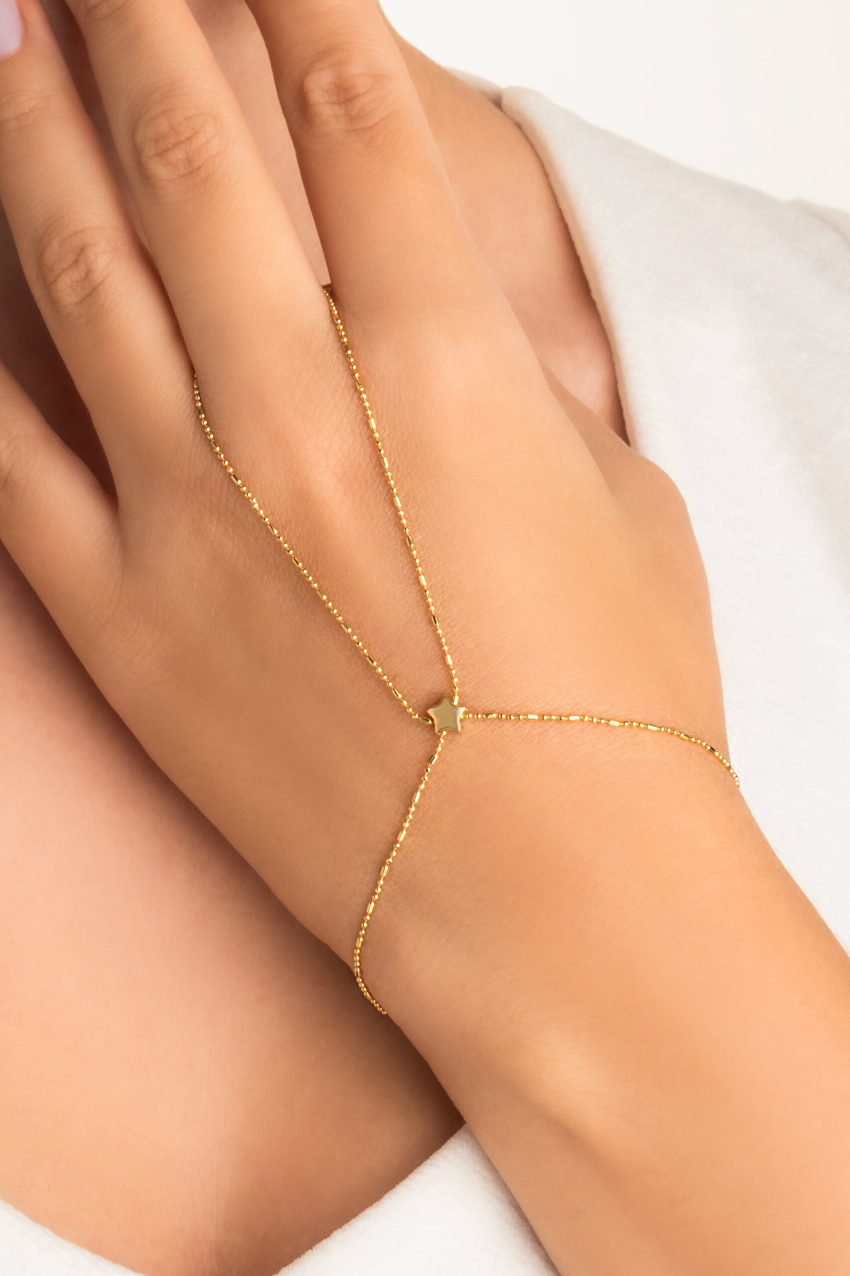 Şans Yıldızı 18 Ayar Sarı Altın Kaplama 19 Cm Gümüş Şahmeran - 1