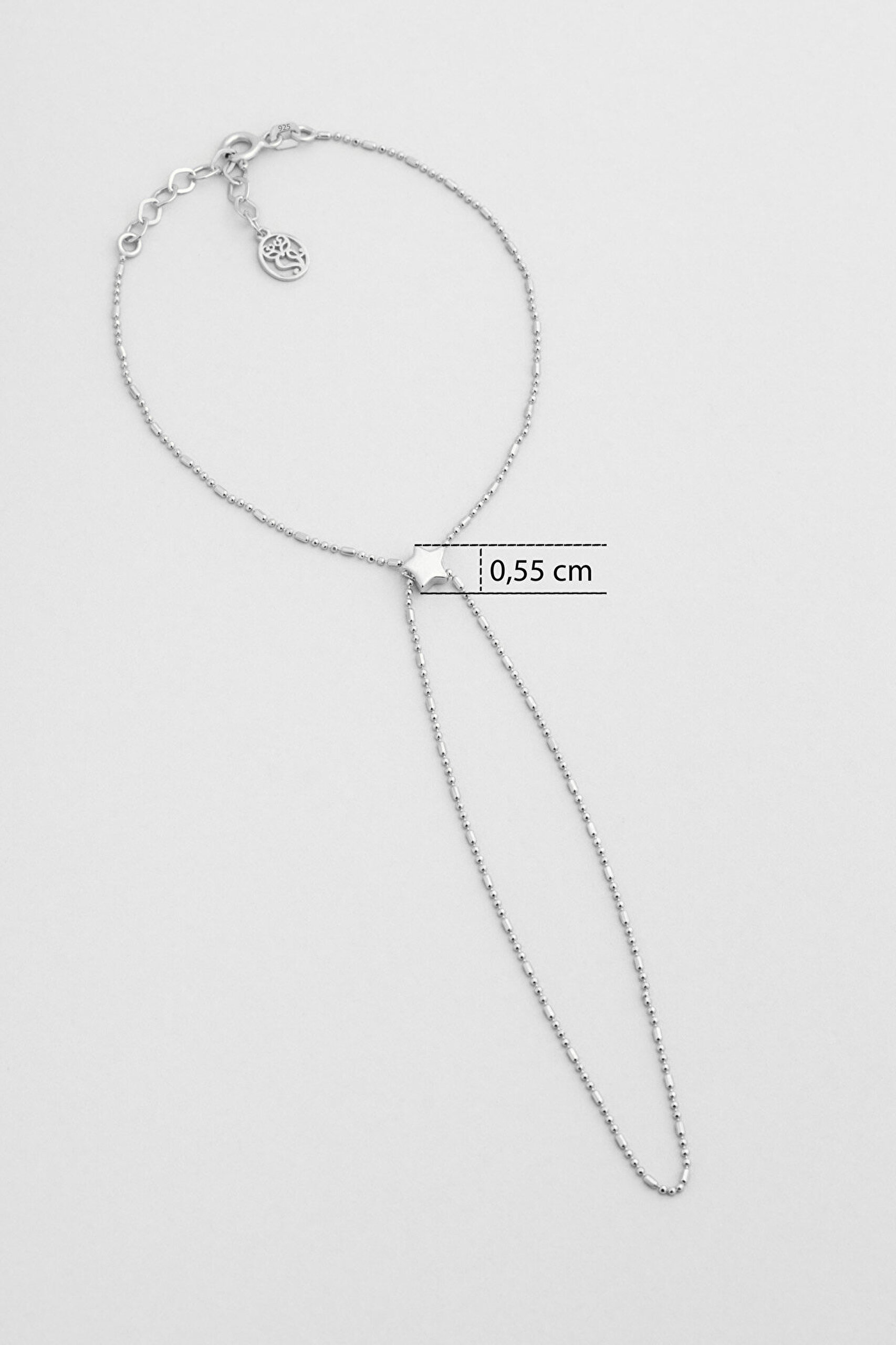 Şans Yıldızı 18 Ayar Beyaz Altın Kaplama 19 Cm Gümüş Şahmeran - 2