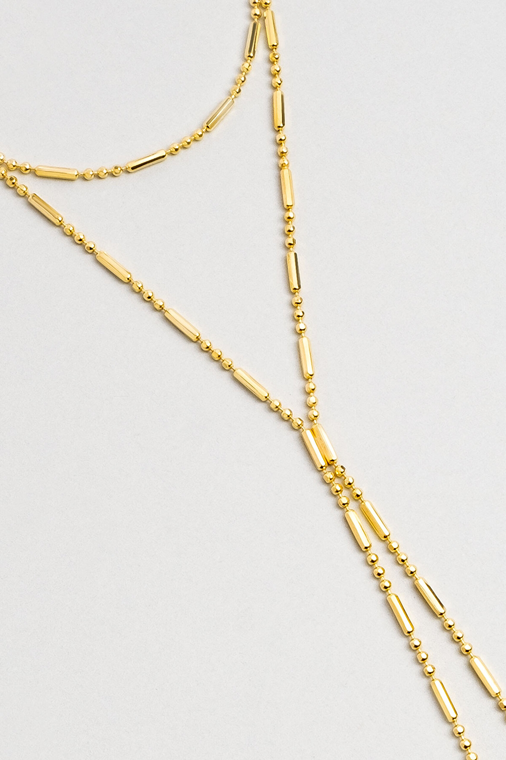 ⁠ Minimal Stil 18 Ayar Sarı Altın Kaplama 38 Cm Gümüş Şahmeran_2}