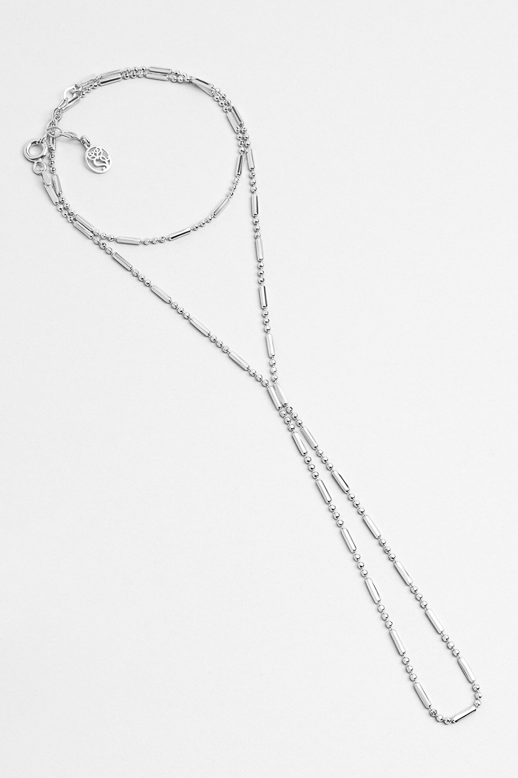 ⁠ Minimal Stil 18 Ayar Beyaz Altın Kaplama 38 Cm Gümüş Şahmeran_0}
