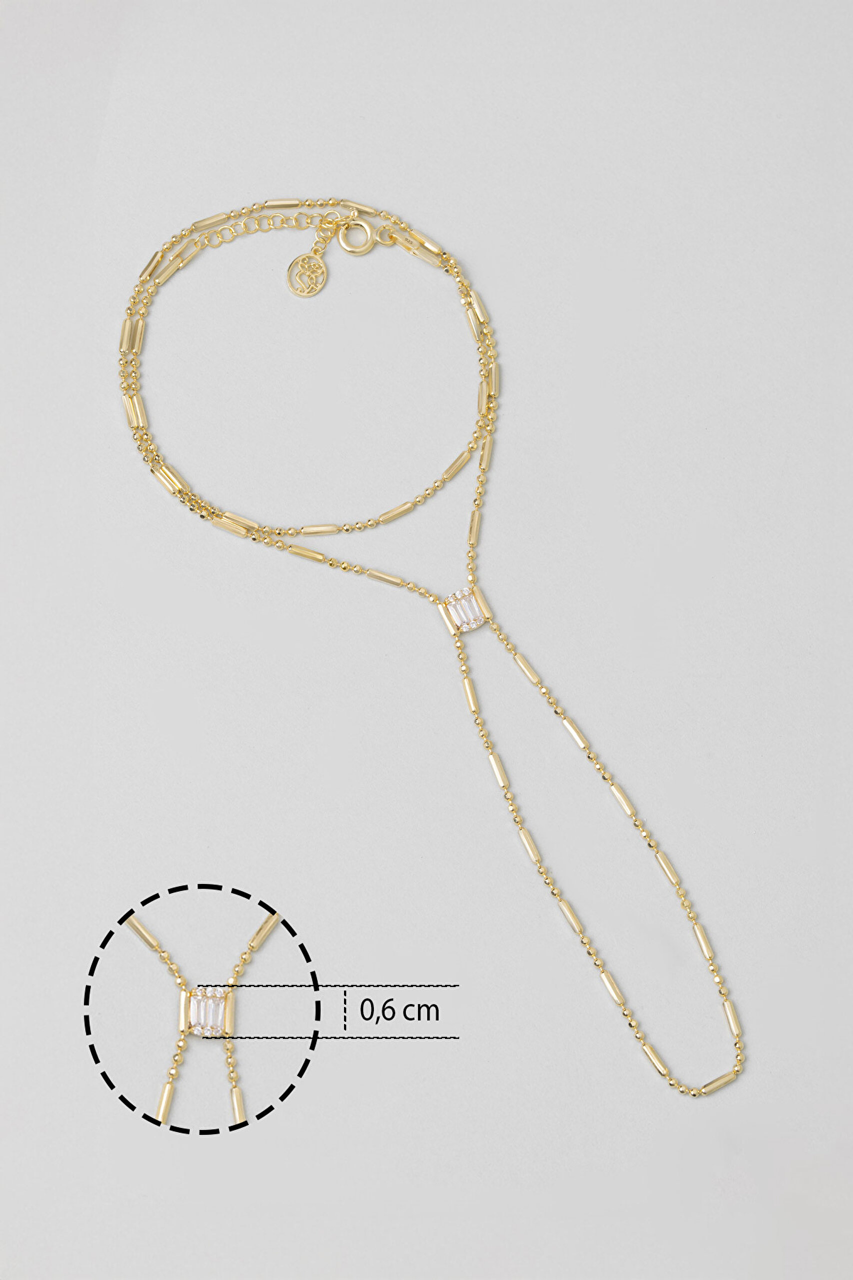 ⁠ Luce İtalyan Tasarım 18 Ayar Sarı Altın Kaplama 37 Cm Gümüş Şahmeran_2}