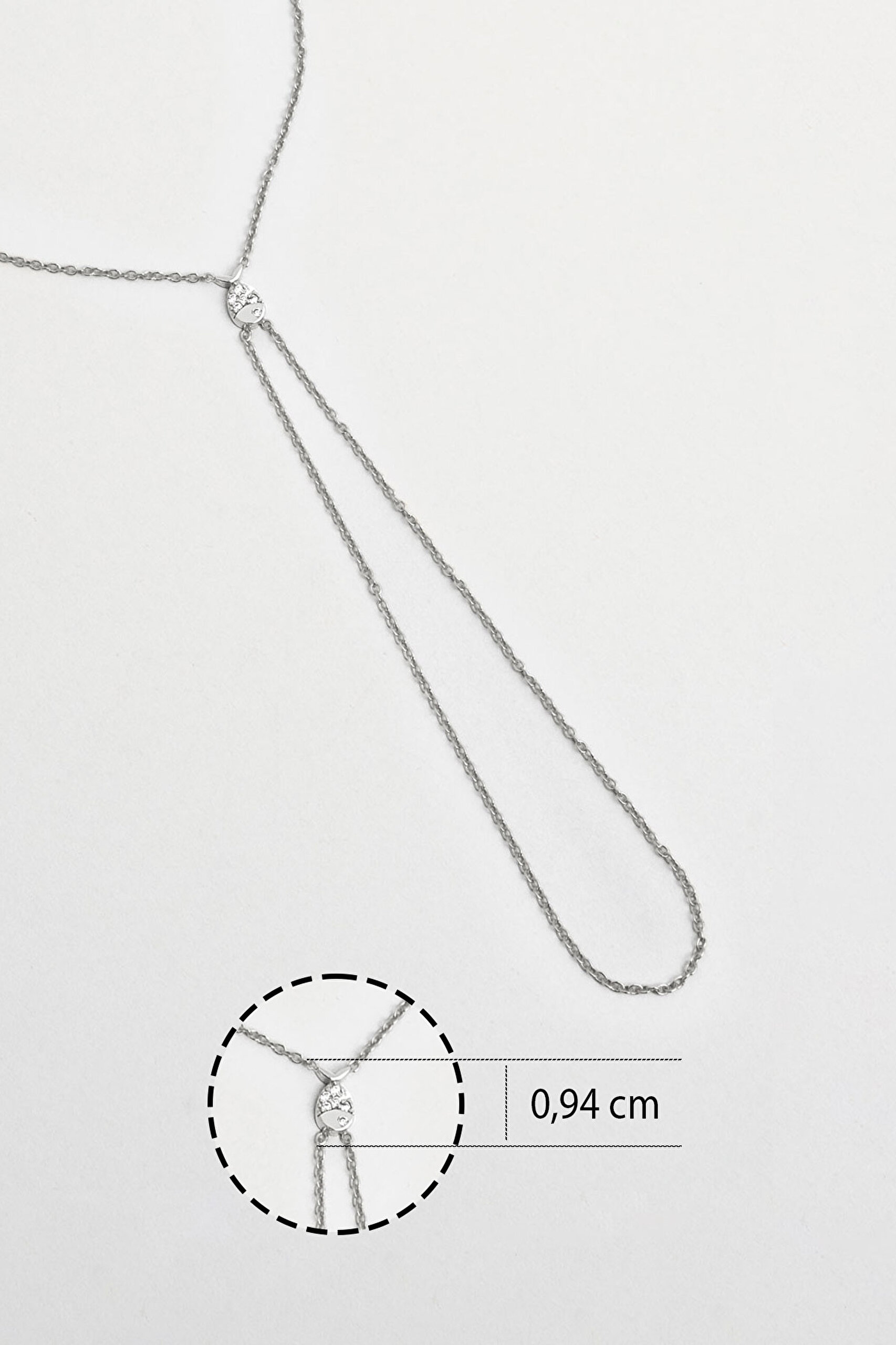 ⁠ Kayıp Balık 18 Ayar Beyaz Altın Kaplama 21 Cm Gümüş Şahmeran_2}