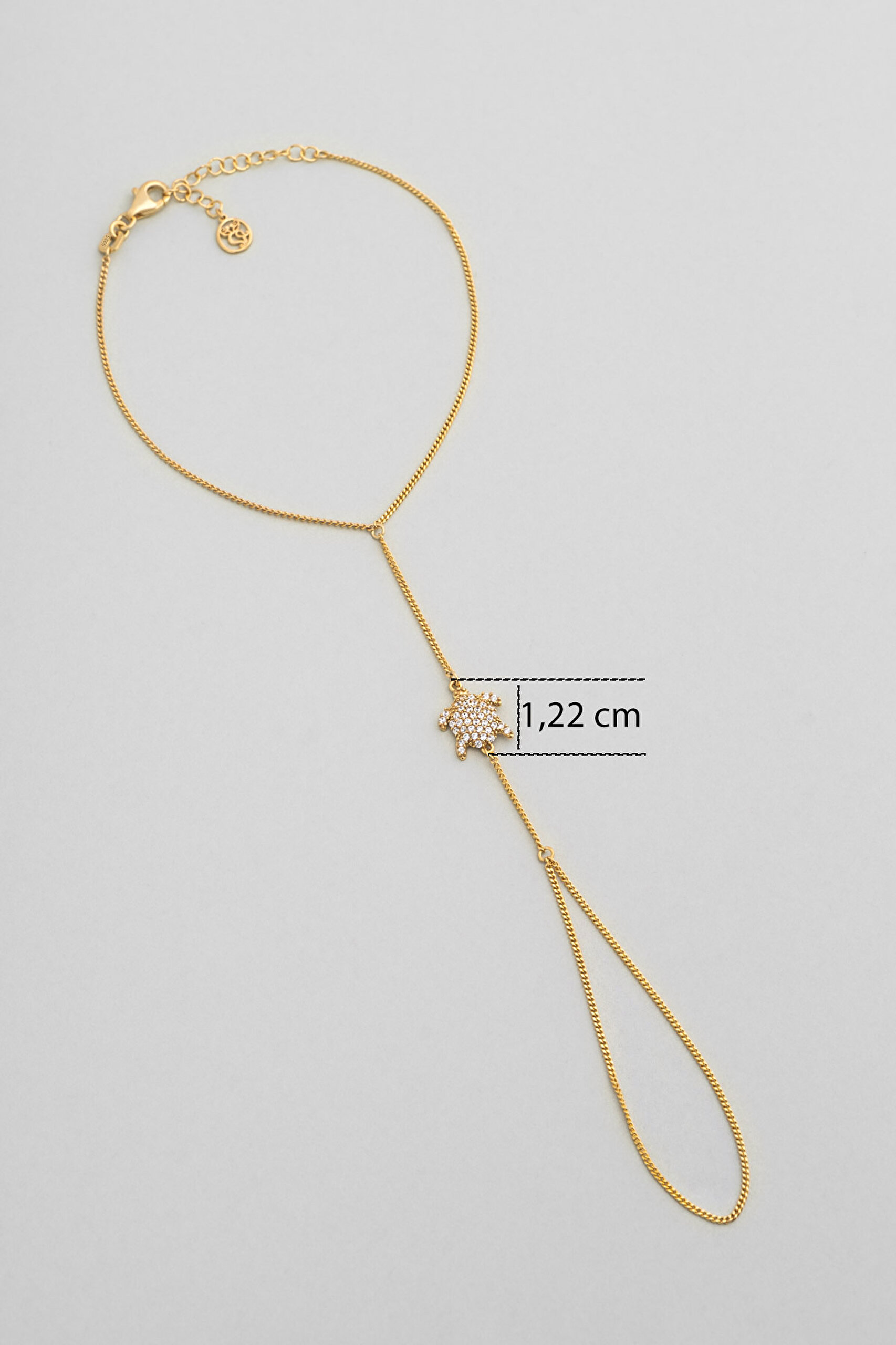 ⁠ Tiny Turtle 18 Ayar Sarı Altın Kaplama 19 Cm Gümüş Şahmeran_2}