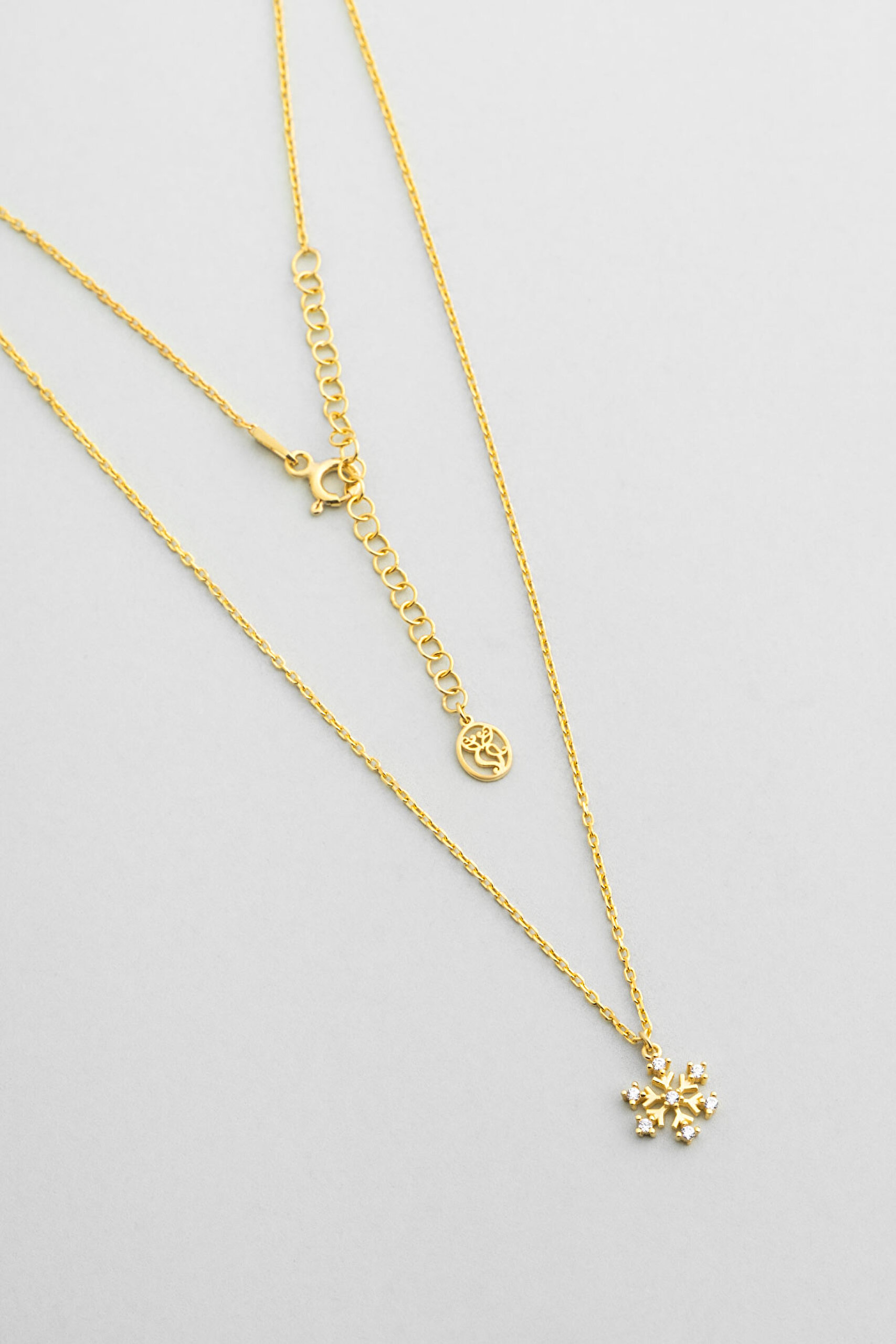 ⁠ Elsa 18 Ayar Sarı Altın Kaplama 45 Cm Gümüş Minimal Kolye_0}