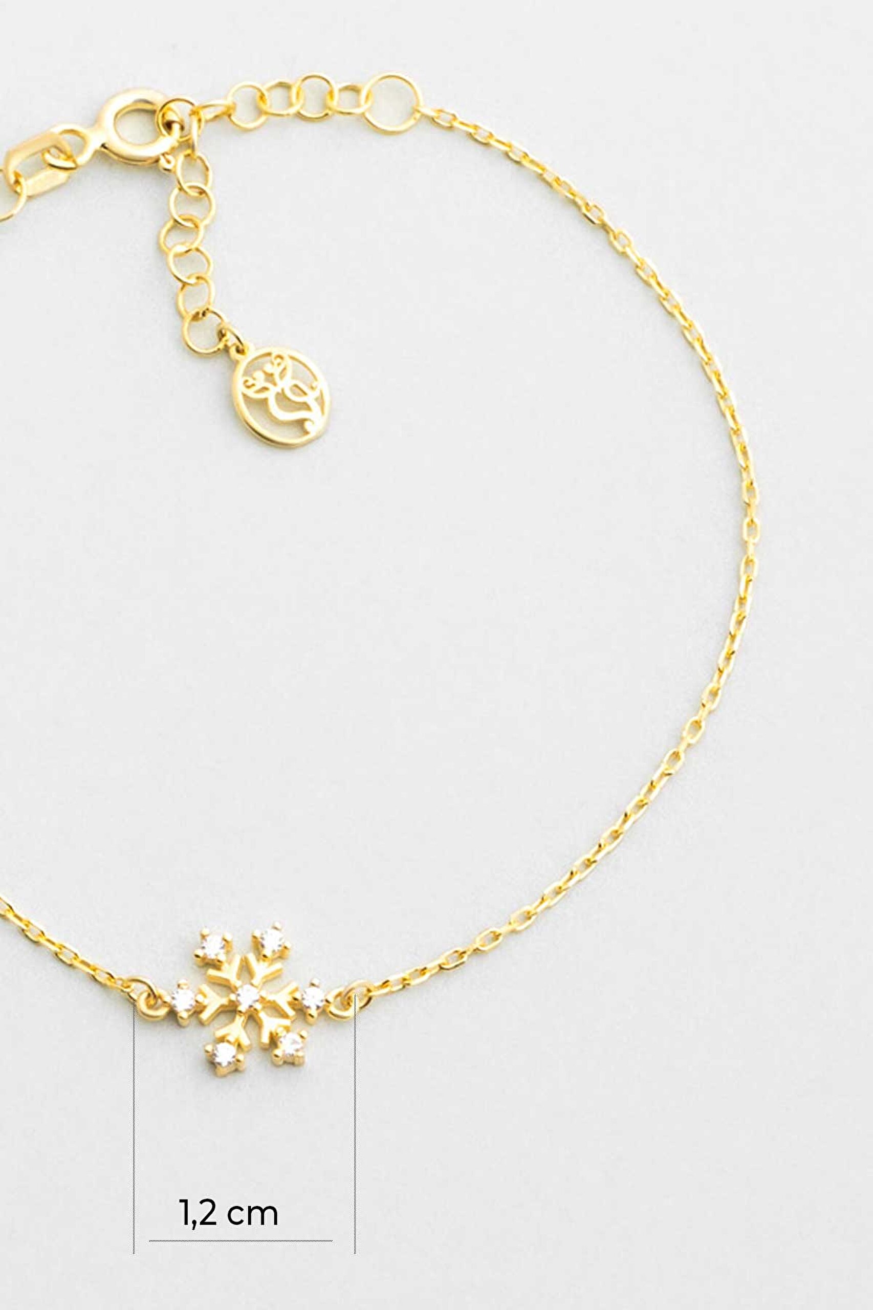 ⁠ Elsa 18 Ayar Sarı Altın Kaplama 19 Cm Gümüş Bileklik_2}