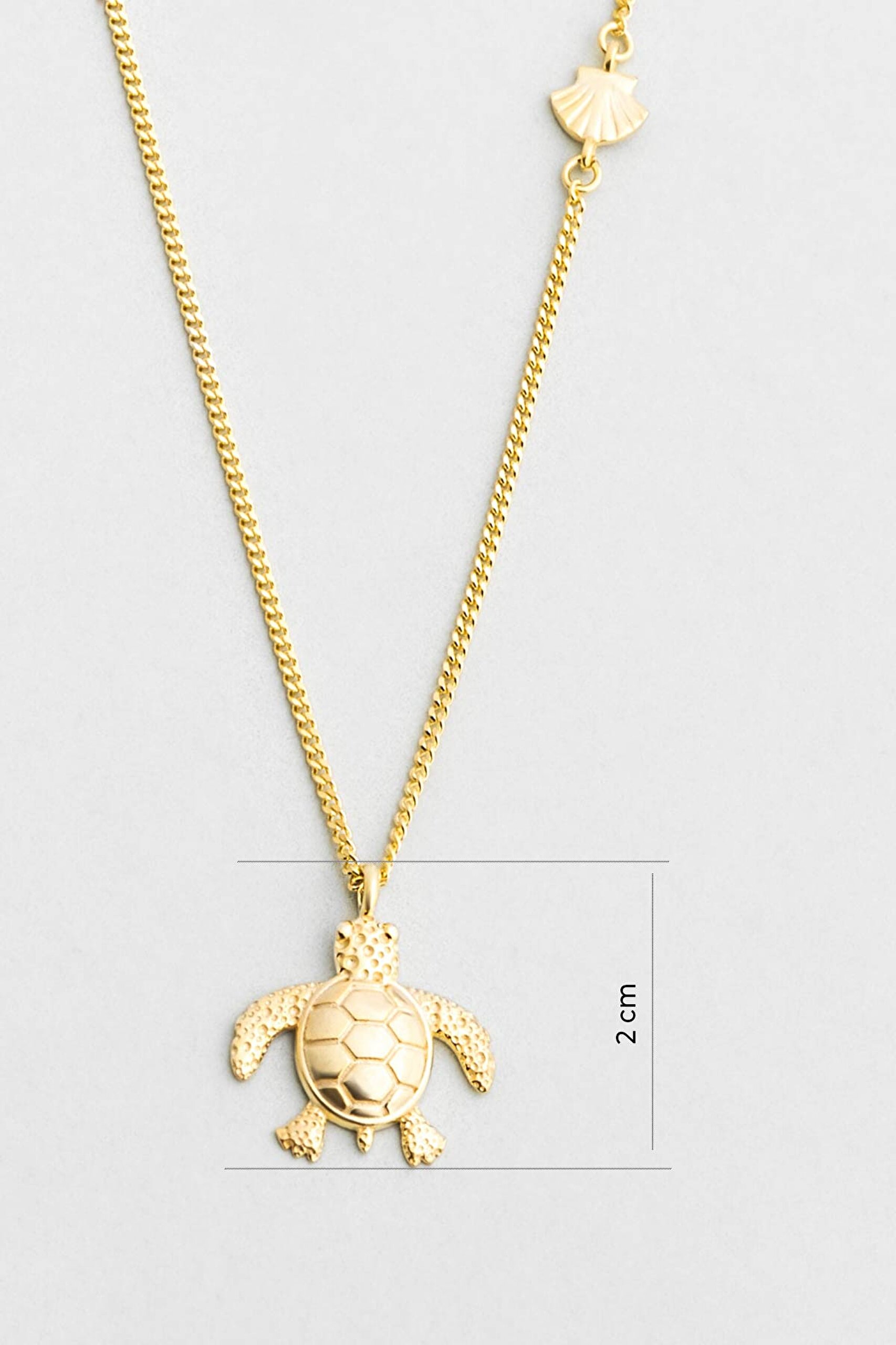 ⁠ Little Caretta 18 Ayar Sarı Altın Kaplama 45 Cm Gümüş Kolye_2}