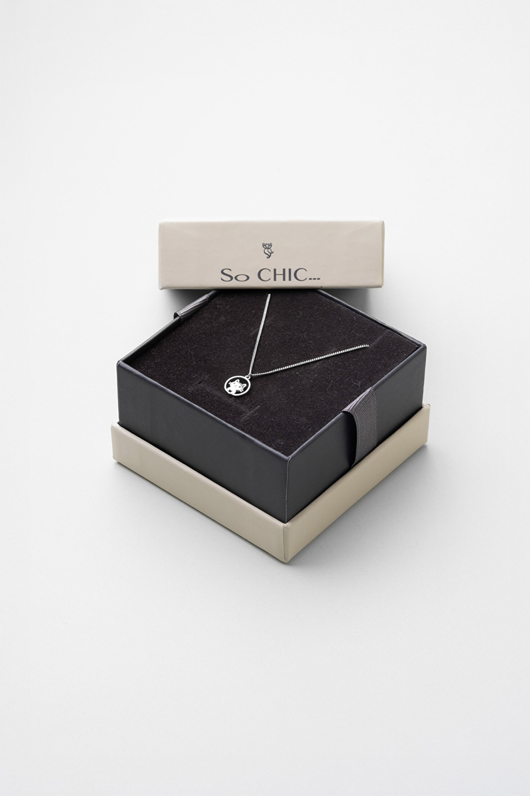 ⁠ Little Paw 18 Ayar Beyaz Altın Kaplama 43 Cm Gümüş Kolye_3}