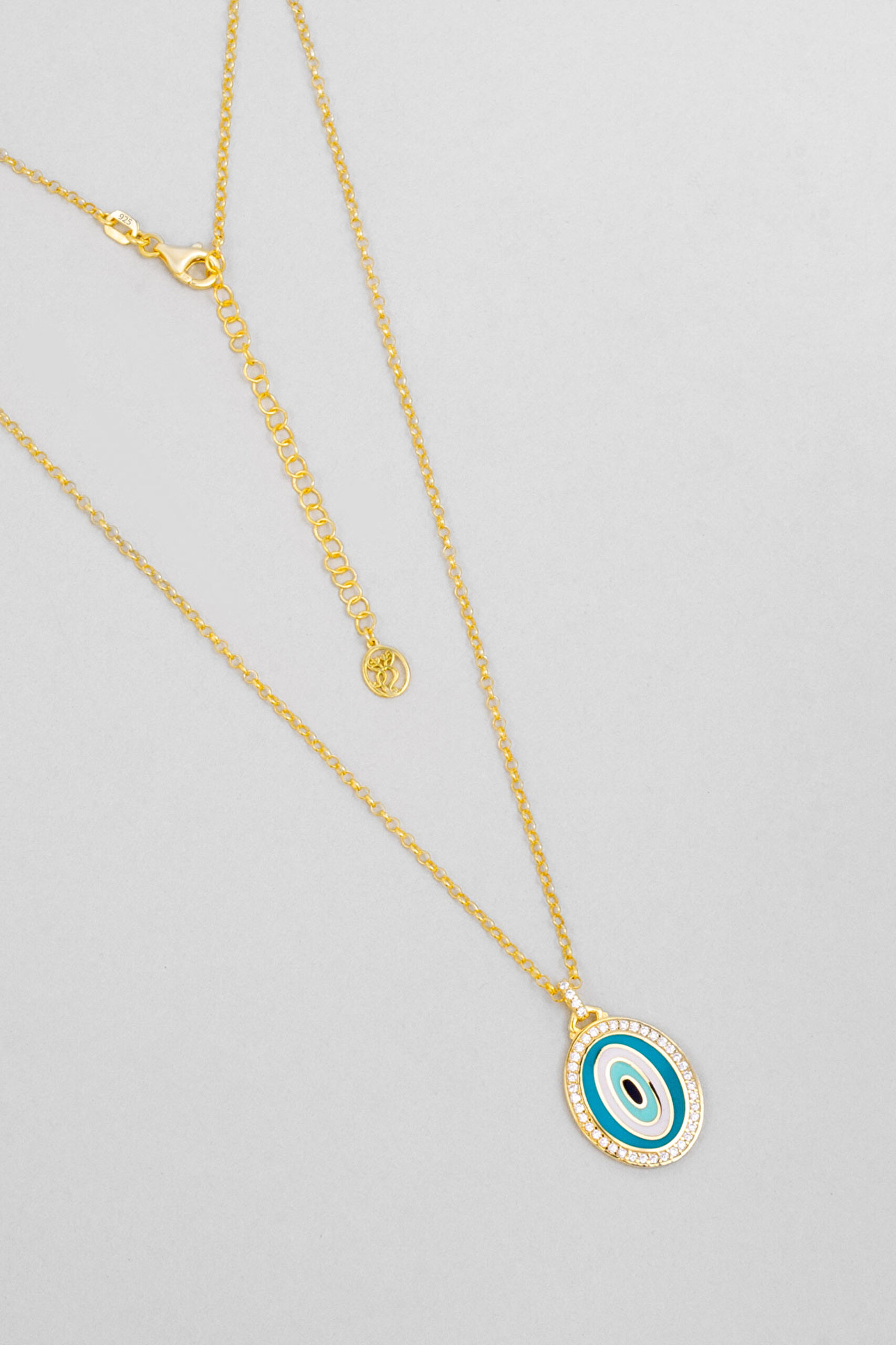 ⁠ Bereket 18 Ayar Sarı Altın Kaplama 45 Cm Gümüş Kolye_0}