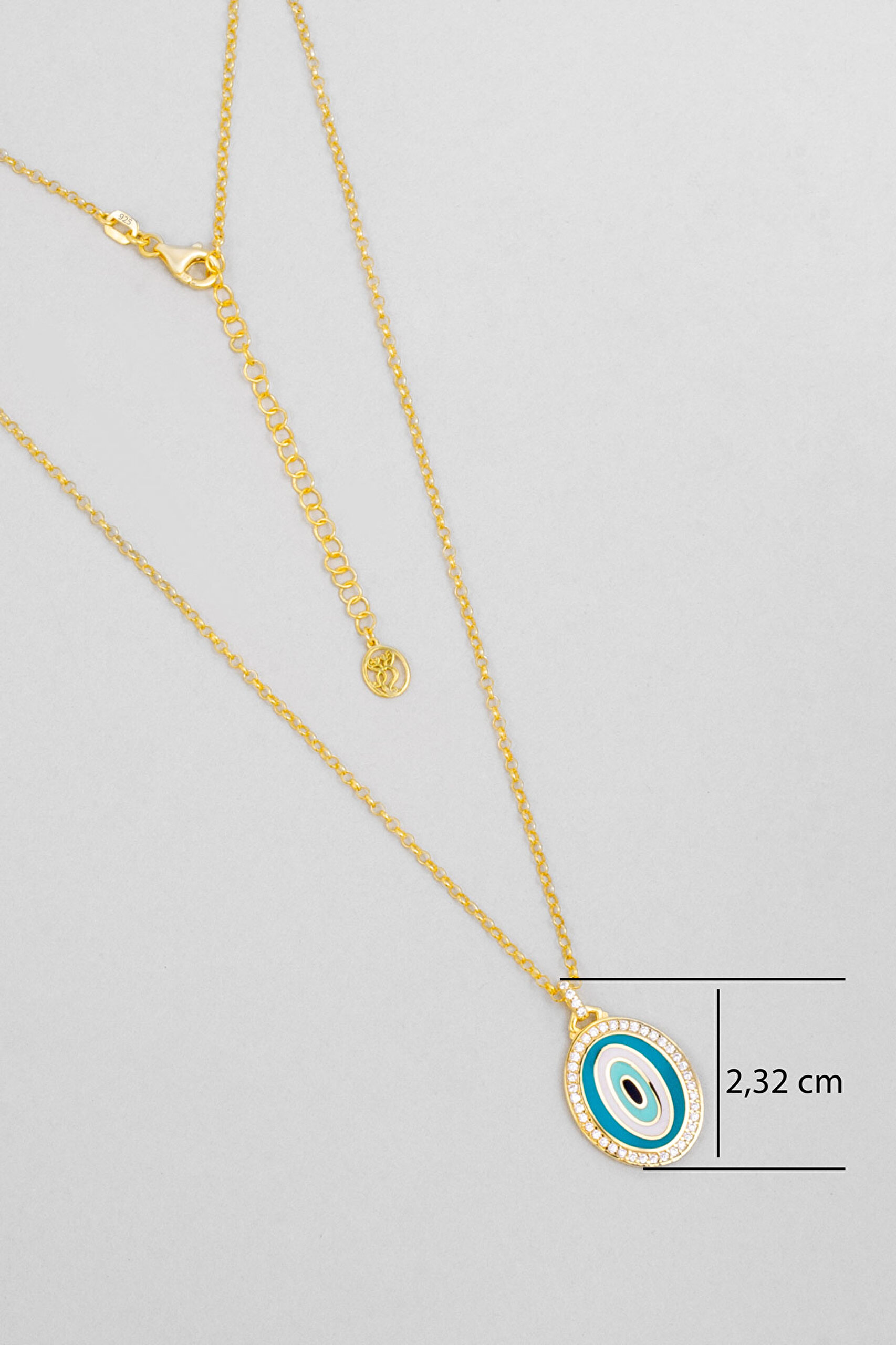 ⁠ Bereket 18 Ayar Sarı Altın Kaplama 45 Cm Gümüş Kolye_2}