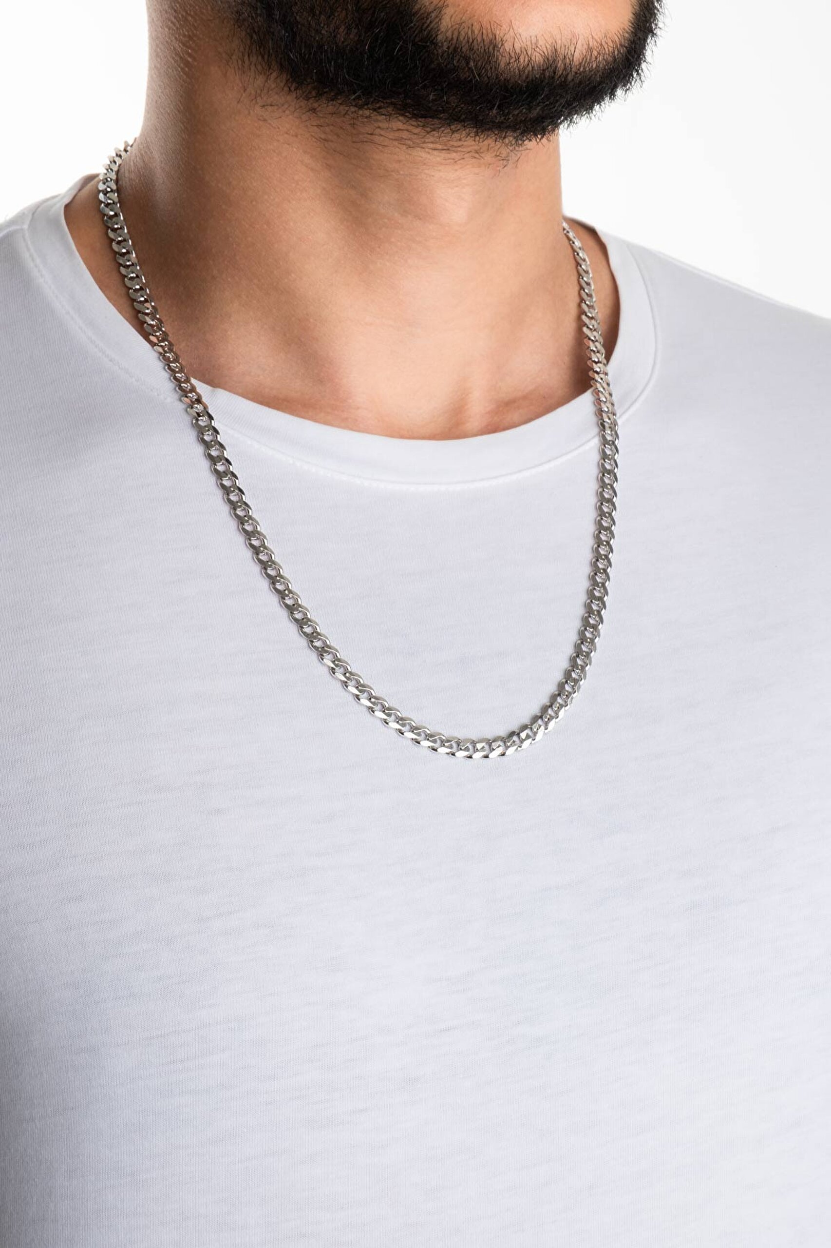 ⁠ Perseus 60 Cm Gümüş Erkek Zincir Kolye_3}