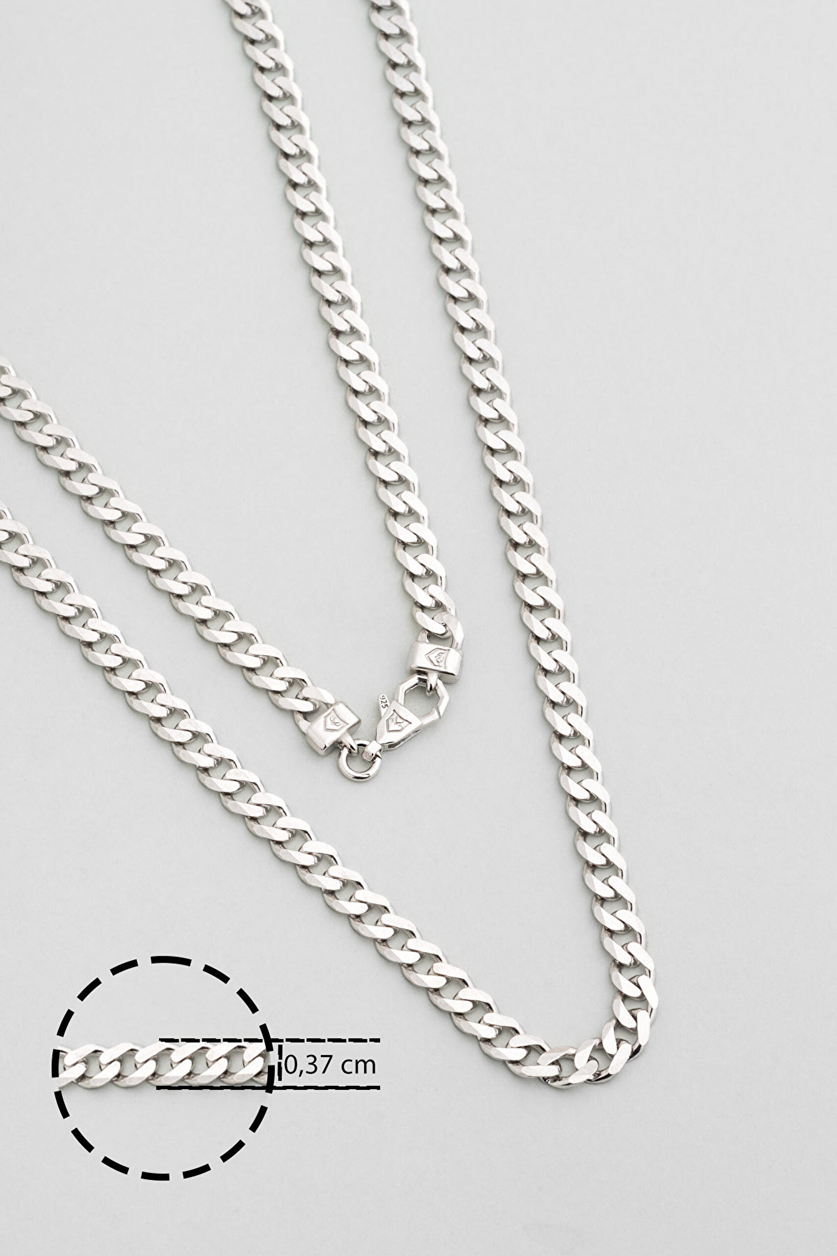 ⁠ Perseus 60 Cm Gümüş Erkek Zincir Kolye_2}