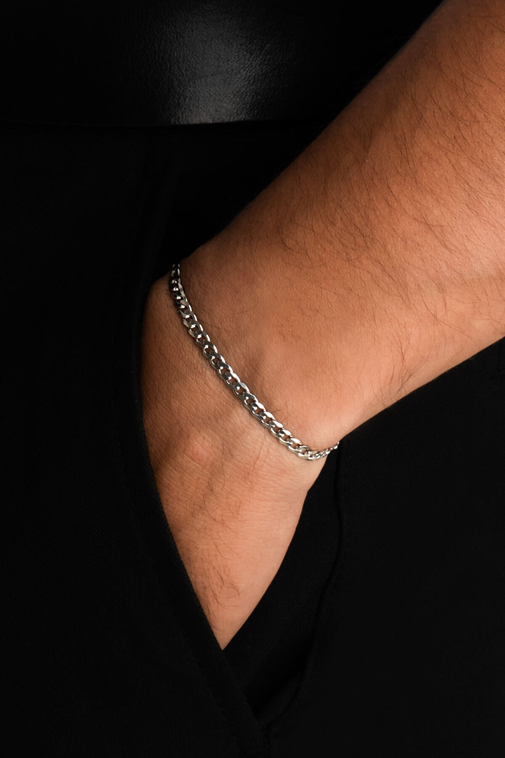 Perseus Gümüş Erkek Zincir Bileklik - 1