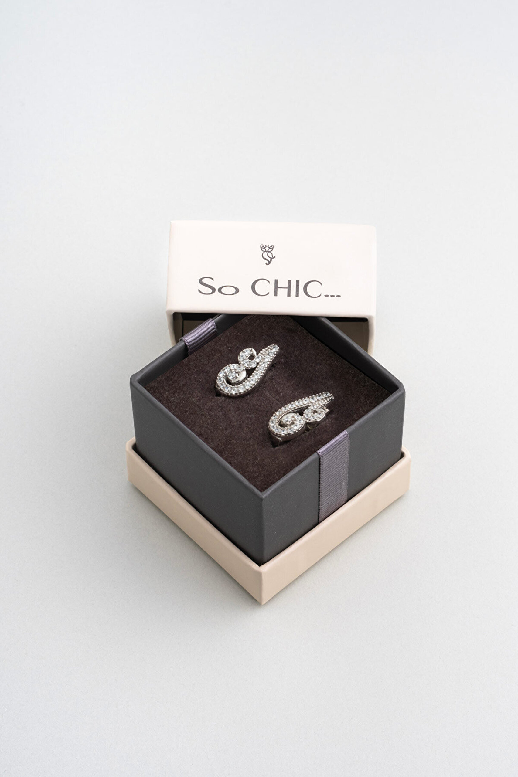 Mira Işıltısı 18 Ayar Beyaz Altın Kaplama Gümüş Küpe - 4