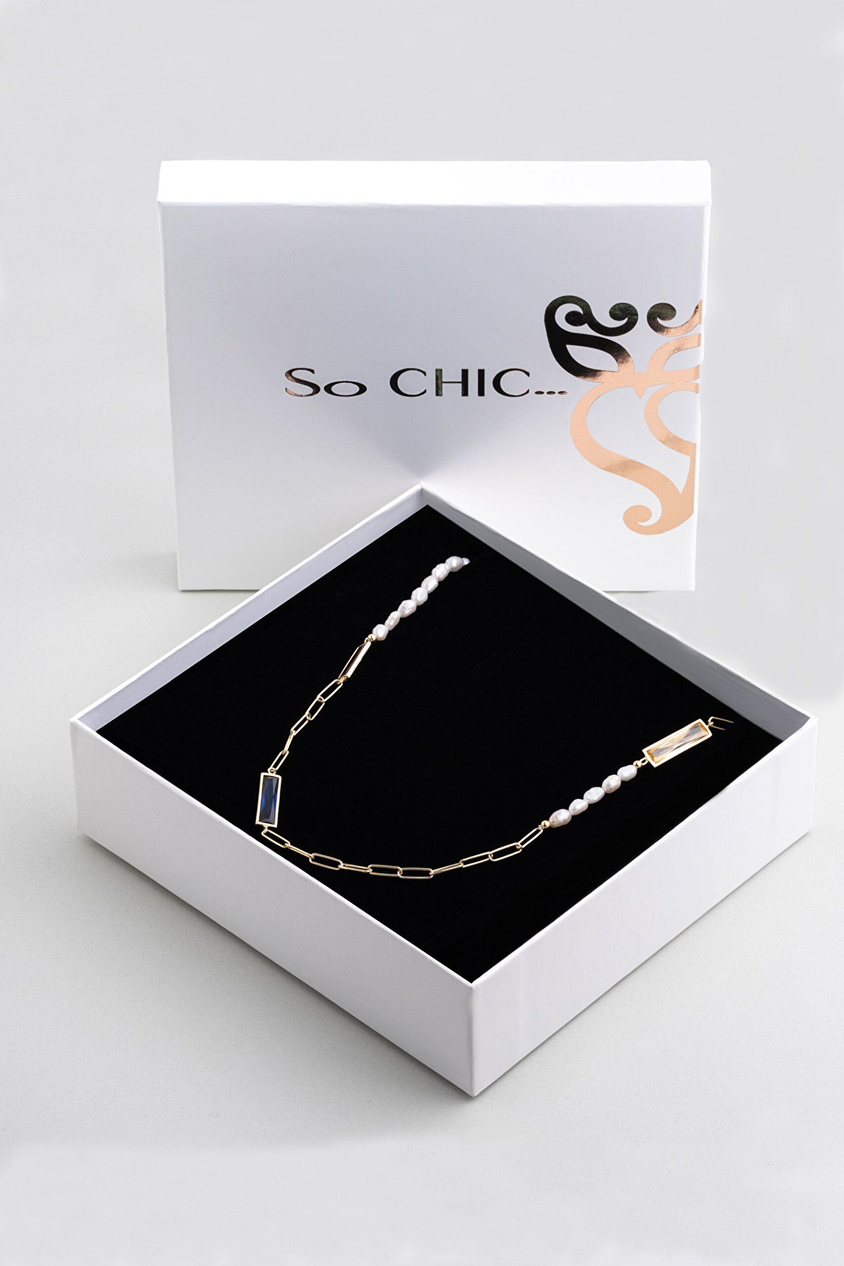 ⁠ Pearl Harmony 18 Ayar Sarı Altın Kaplama 77 Cm Gümüş Kolye_5}