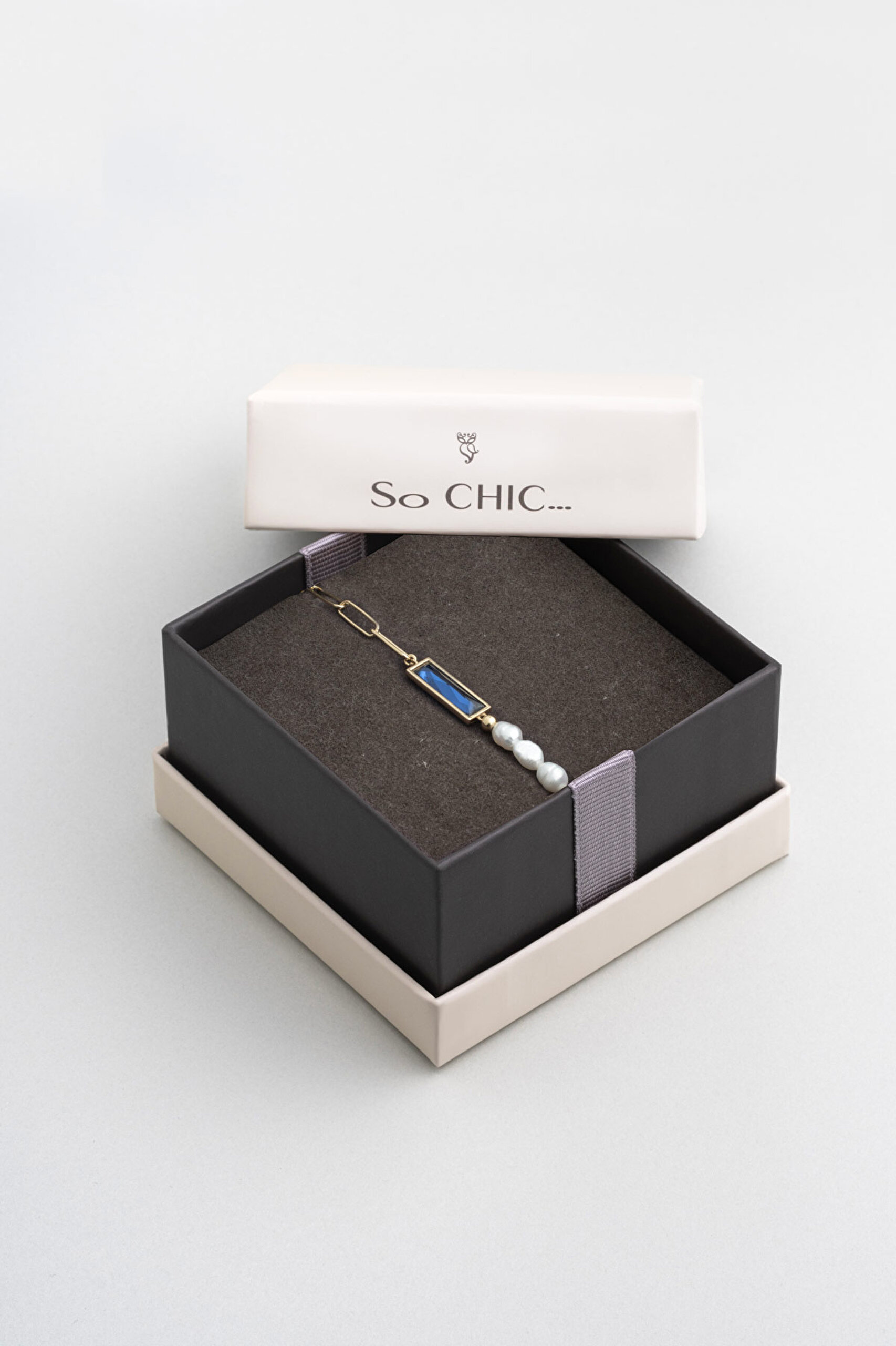 ⁠ Pearl Ocean 18 Ayar Sarı Altın Kaplama 19 Cm Gümüş Bileklik_5}