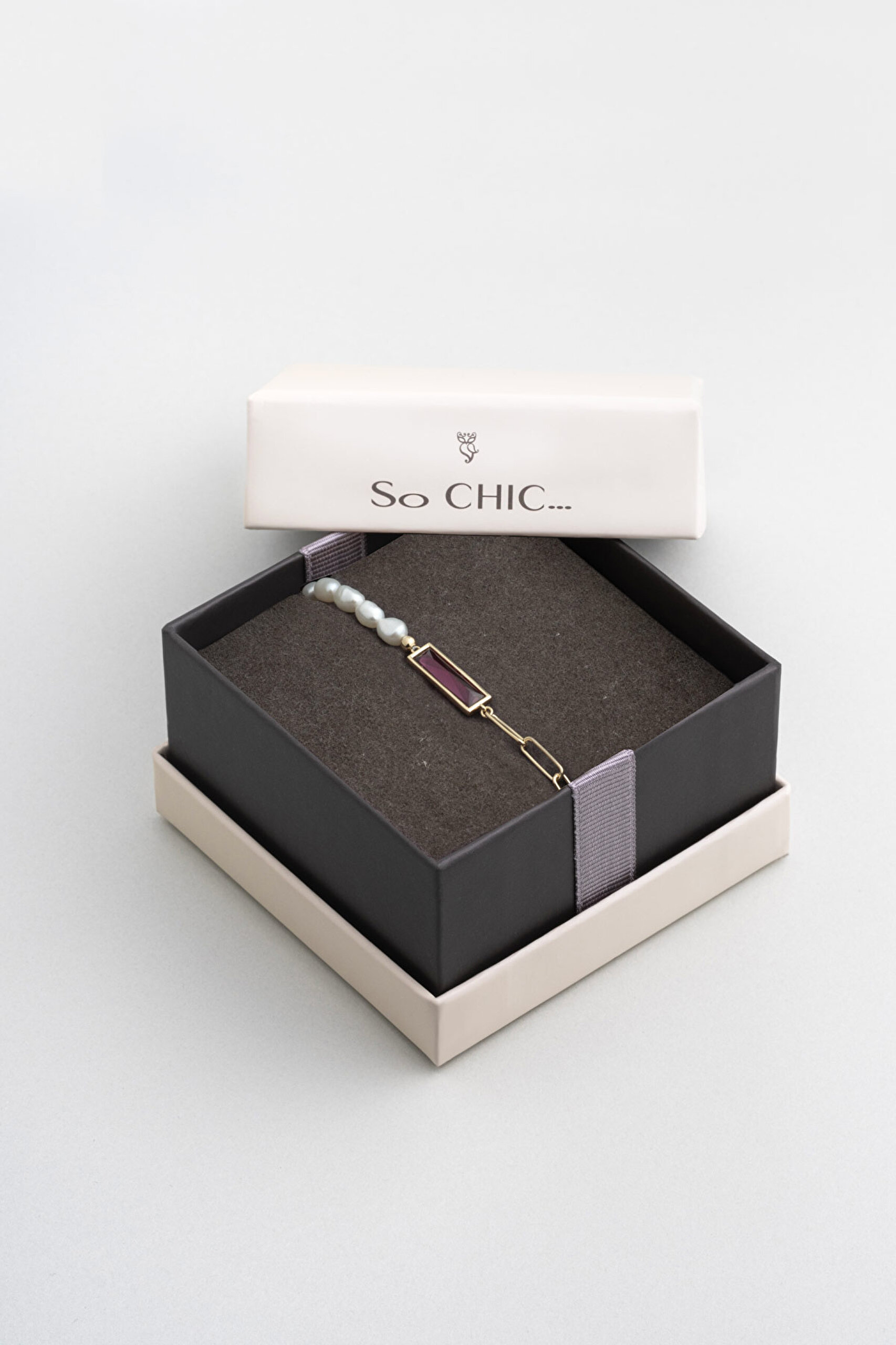 ⁠ Pearl Bloom 18 Ayar Sarı Altın Kaplama 19 Cm Gümüş Bileklik_5}