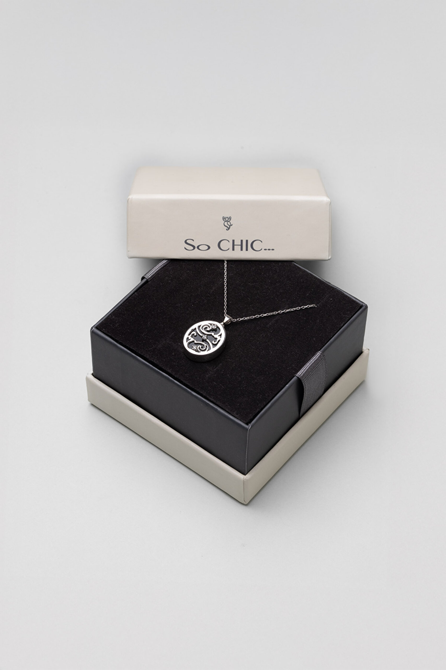 ⁠ Ay Işığı 18 Ayar Beyaz Altın Kaplama 45 Cm Gümüş Kolye_5}