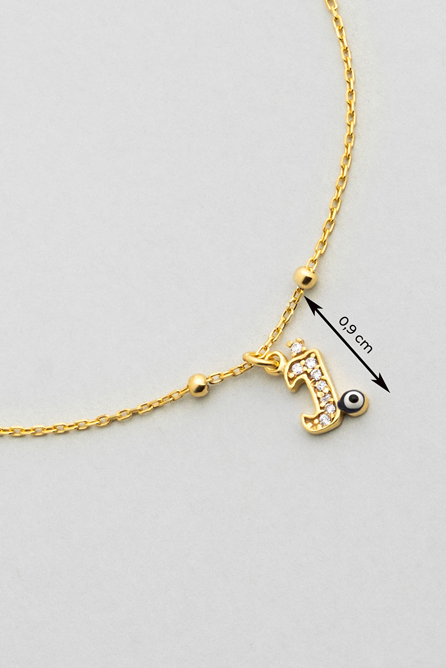 ⁠ J Harfi 18 Ayar Sarı Altın Kaplama 19 Cm Gümüş Nazar Bileklik_2}