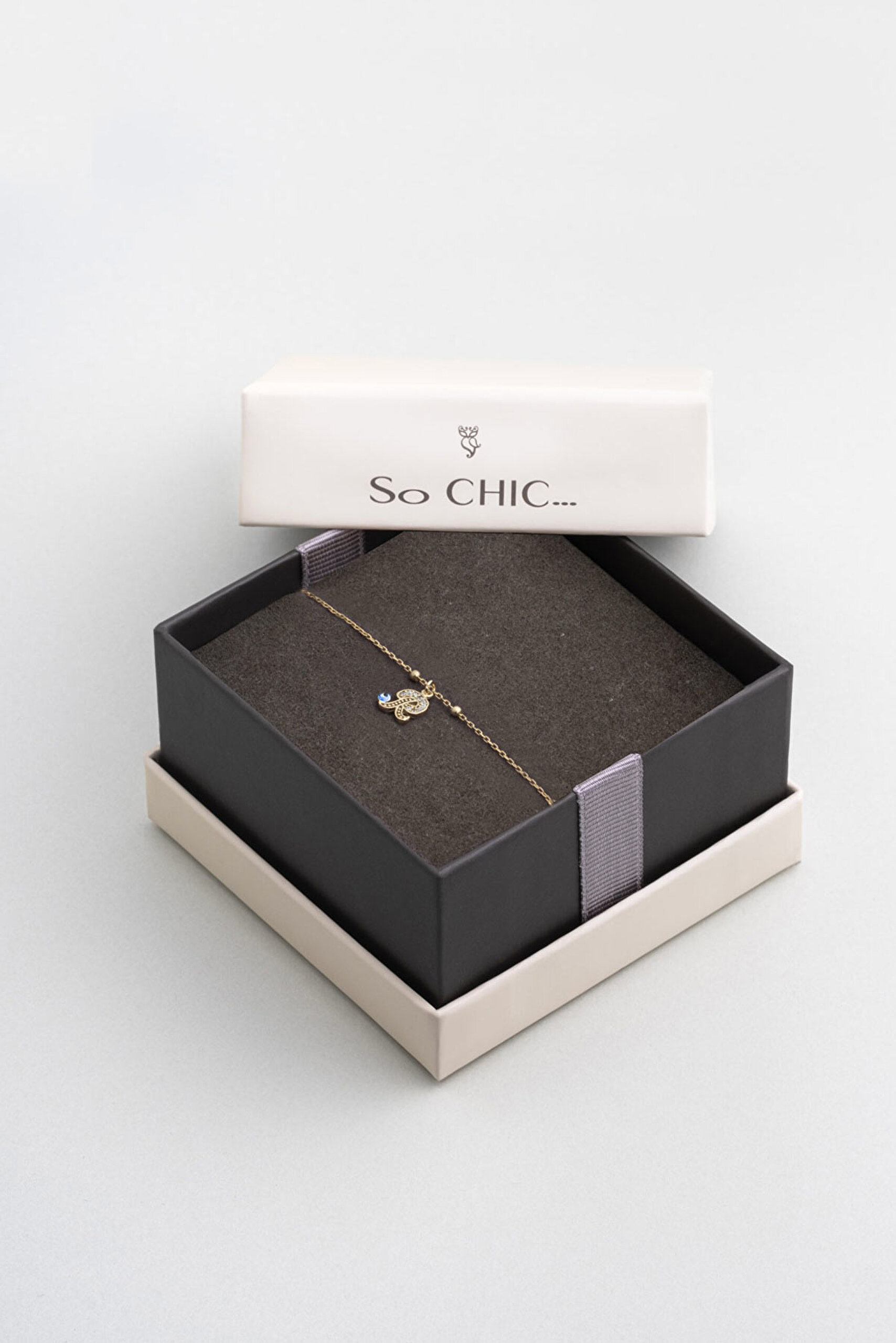 ⁠ R Harfi 18 Ayar Sarı Altın Kaplama 19 Cm Gümüş Nazar Bileklik_4}