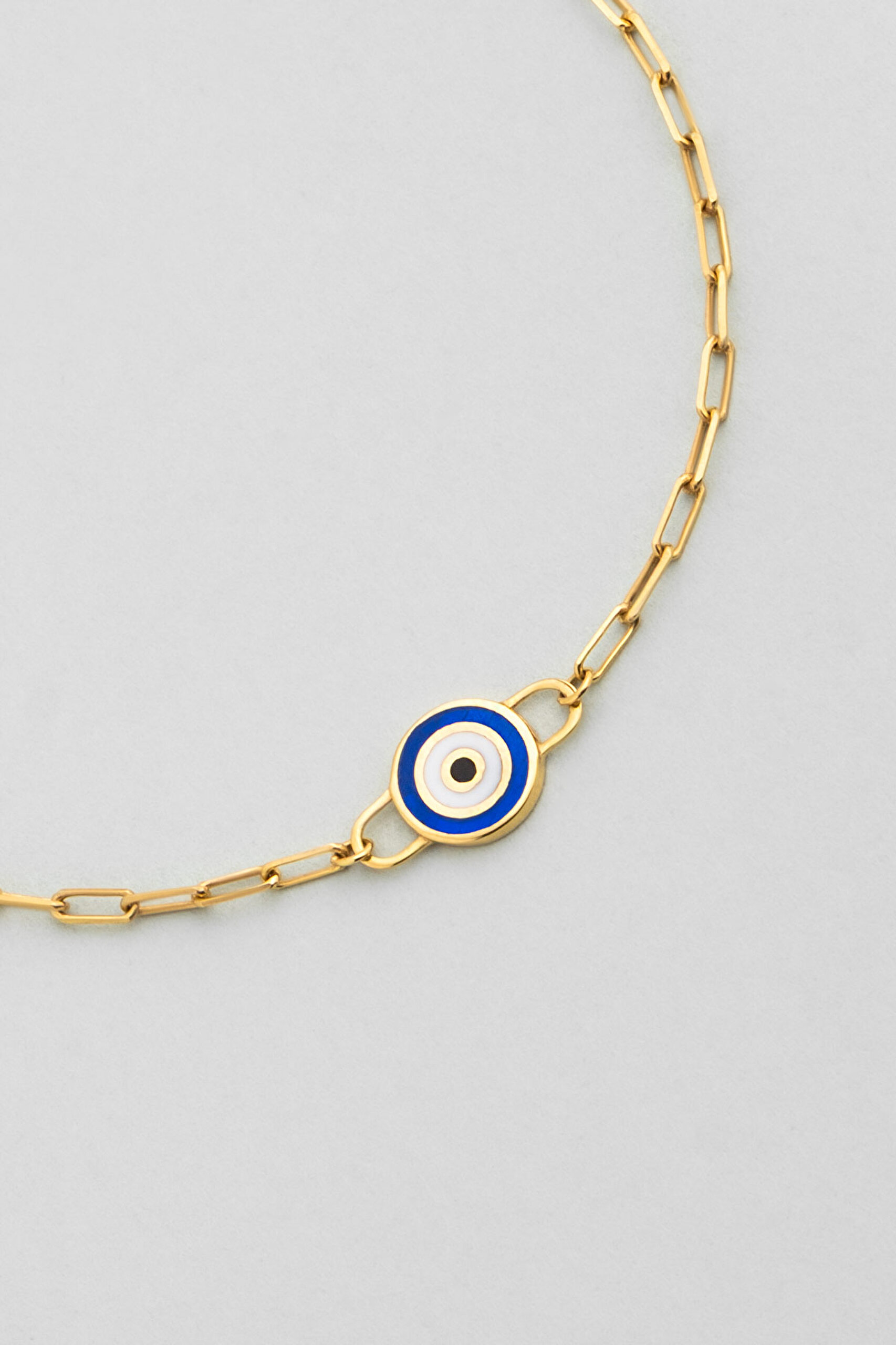 ⁠ Osiris’in Gözü Çift Taraflı 18 Ayar Sarı Altın Kaplama 19 Cm Gümüş Nazar Bileklik_6}