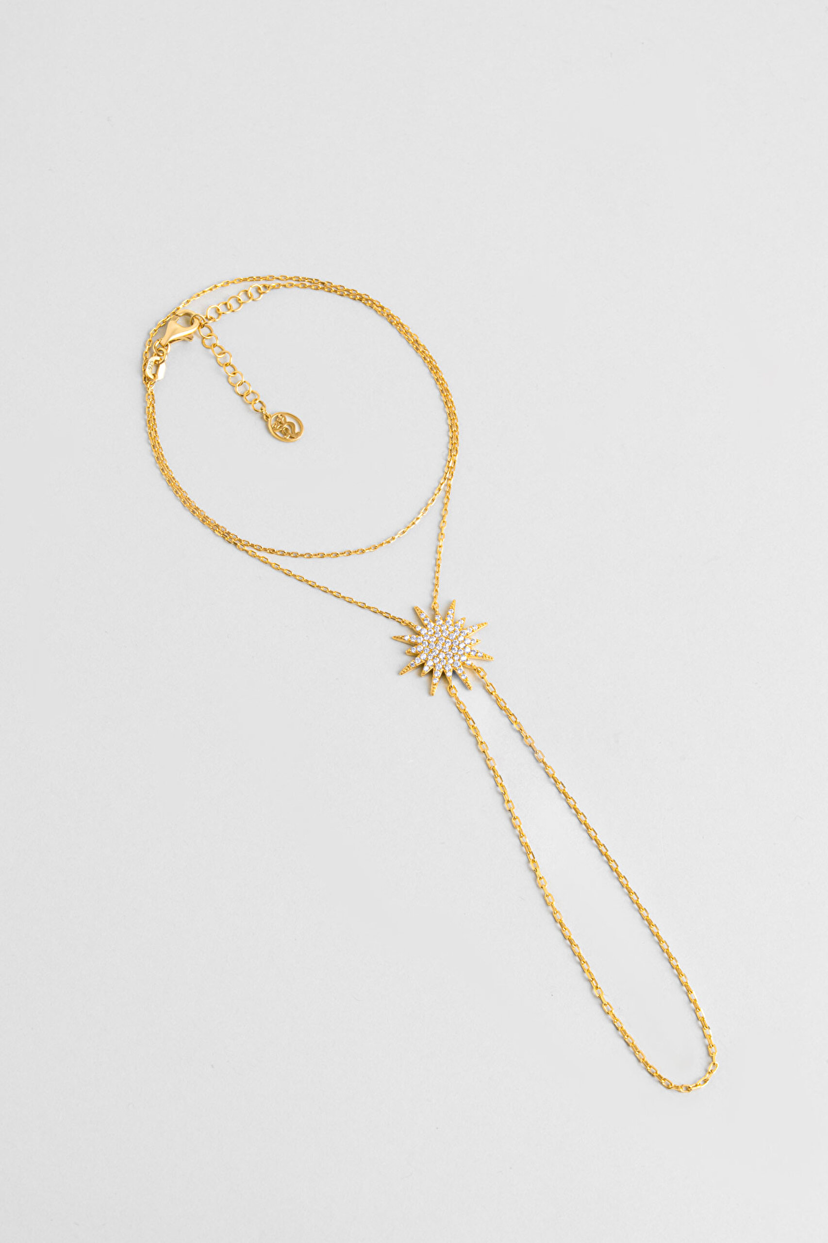 ⁠ Zühre Yıldızı 18 Ayar Sarı Altın Kaplama 36 Cm Gümüş Şahmeran_0}