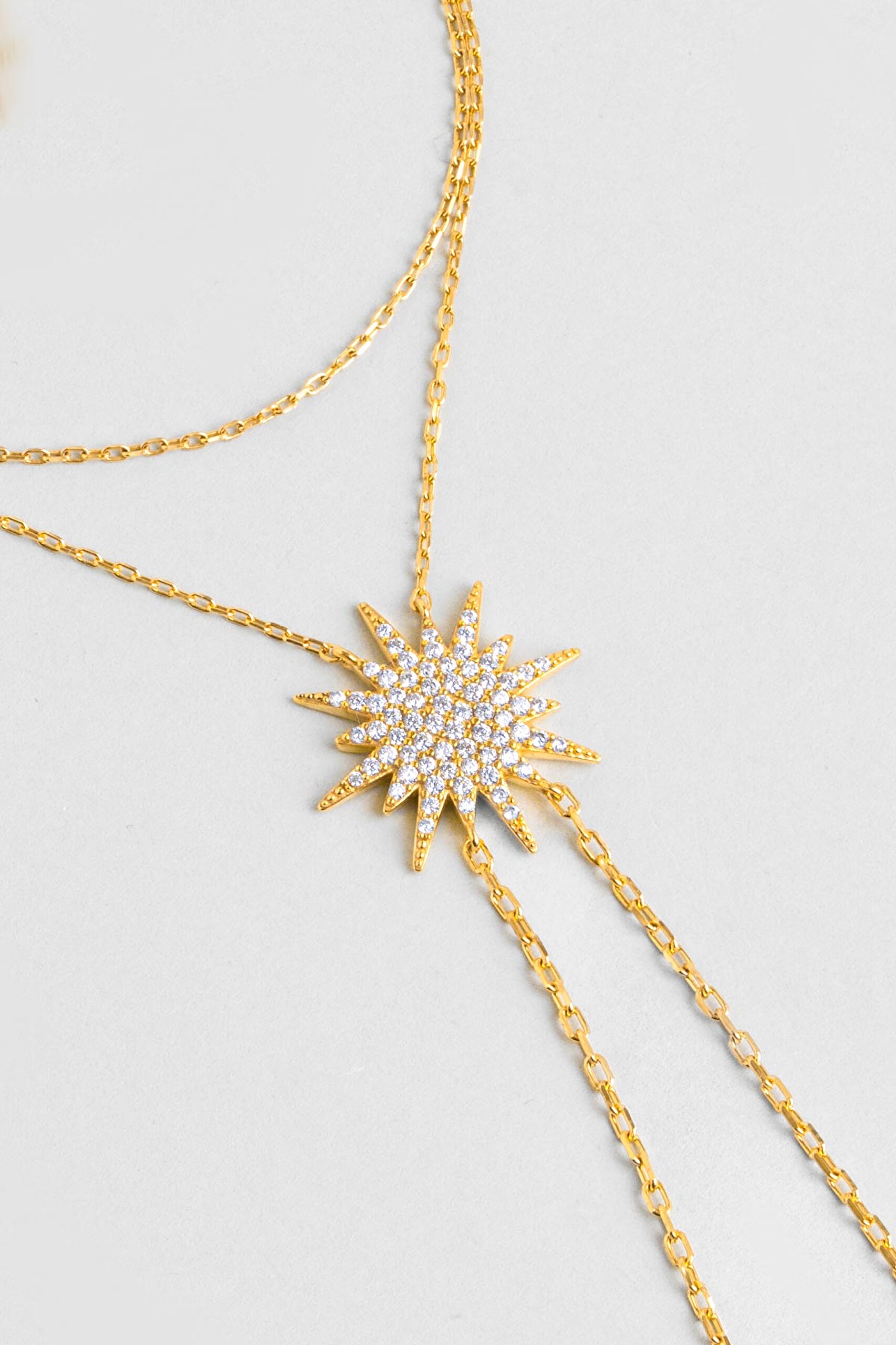 ⁠ Zühre Yıldızı 18 Ayar Sarı Altın Kaplama 36 Cm Gümüş Şahmeran_4}