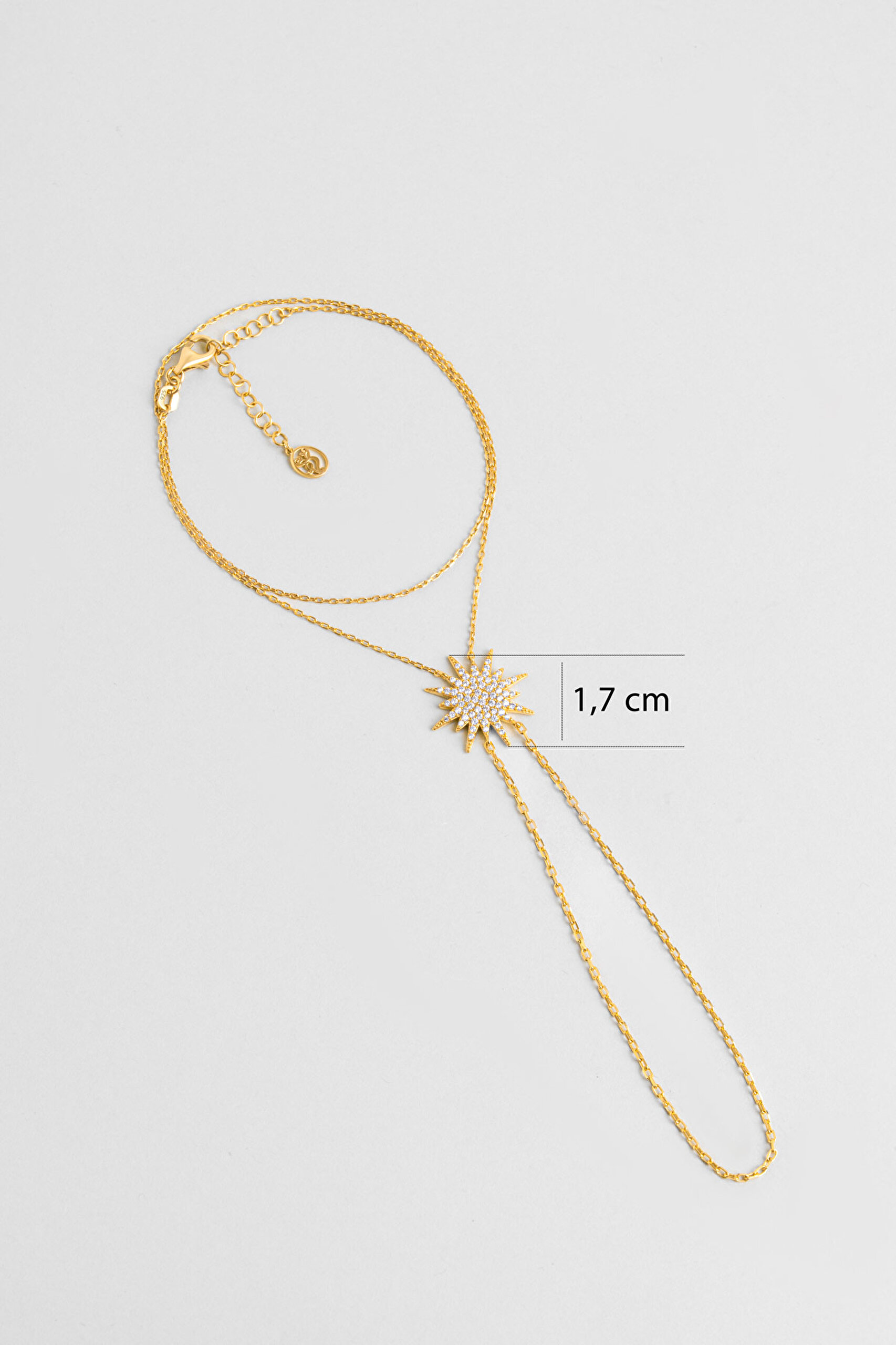 ⁠ Zühre Yıldızı 18 Ayar Sarı Altın Kaplama 36 Cm Gümüş Şahmeran_2}