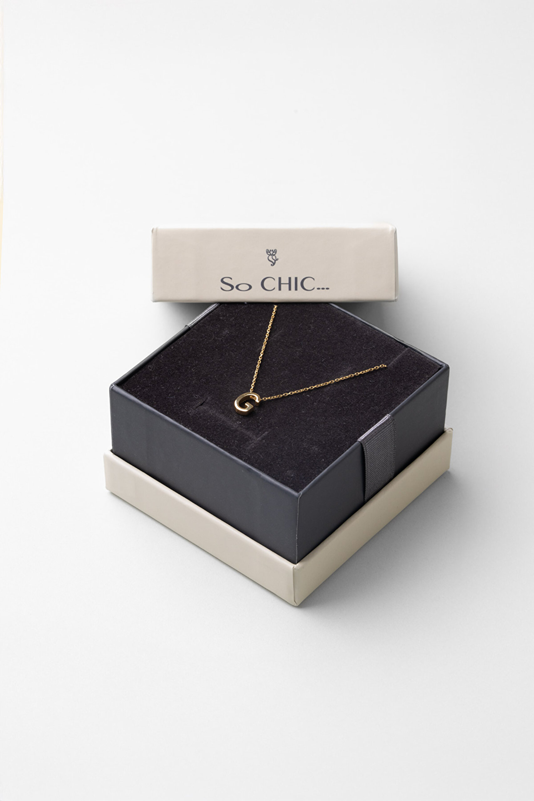 ⁠ My Story G Harfi 18 Ayar Sarı Altın Kaplama 45 Cm Gümüş Kolye_5}