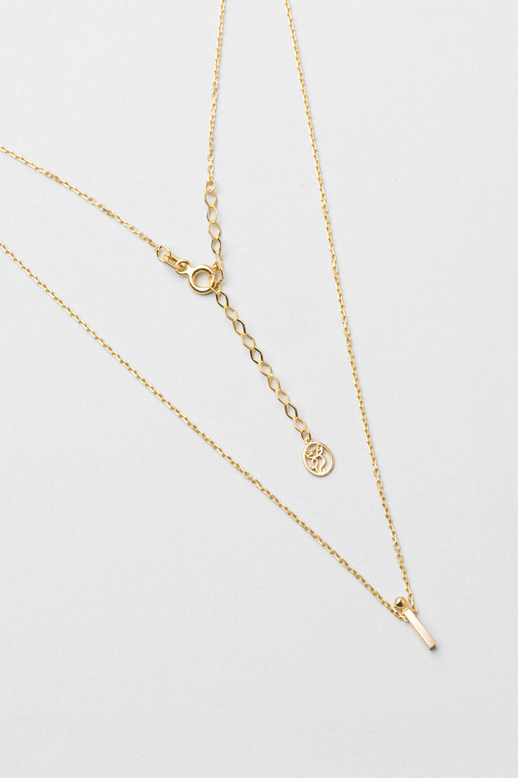 ⁠ My Story İ Harfi 18 Ayar Sarı Altın Kaplama 45 Cm Gümüş Kolye_0}