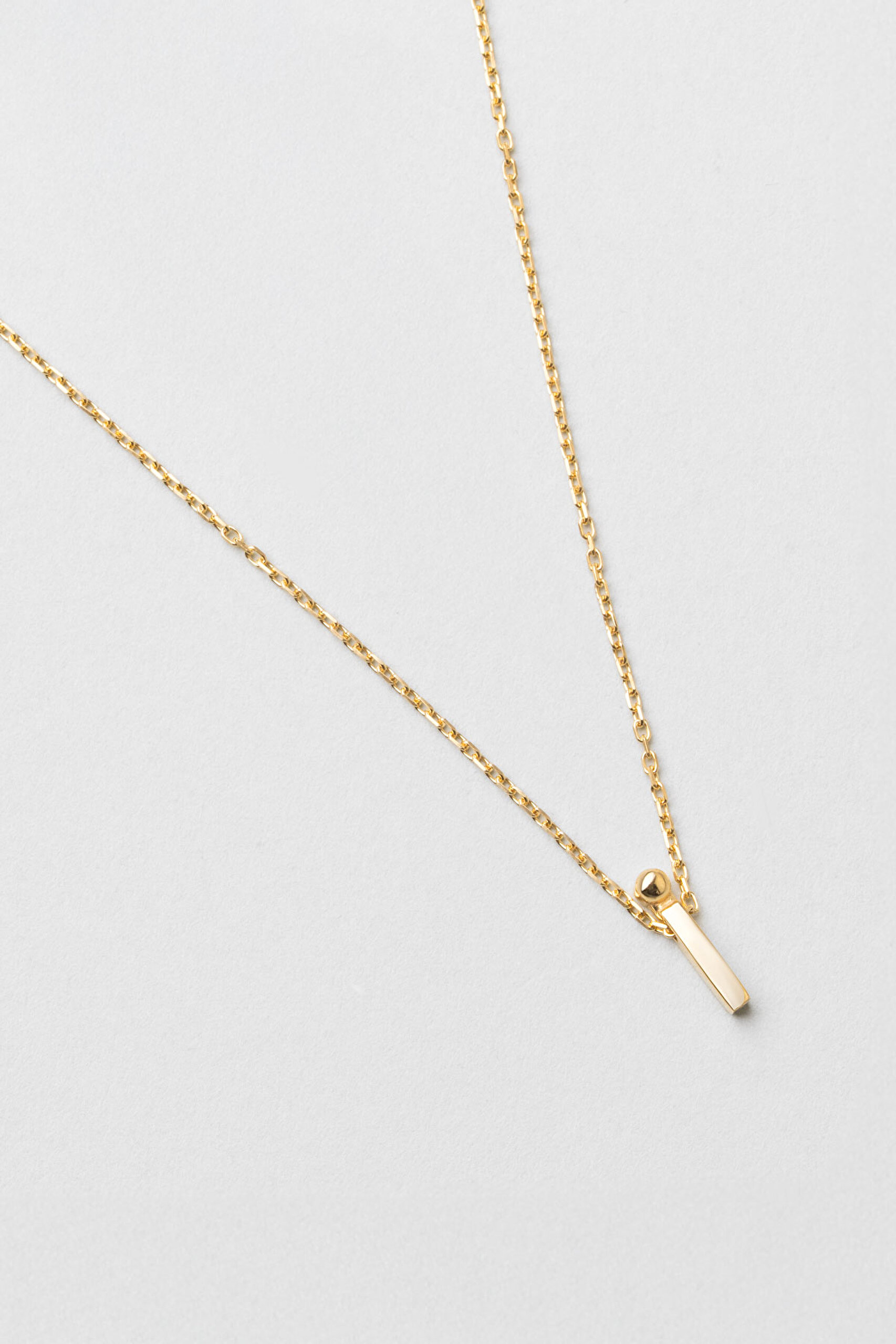 ⁠ My Story İ Harfi 18 Ayar Sarı Altın Kaplama 45 Cm Gümüş Kolye_4}