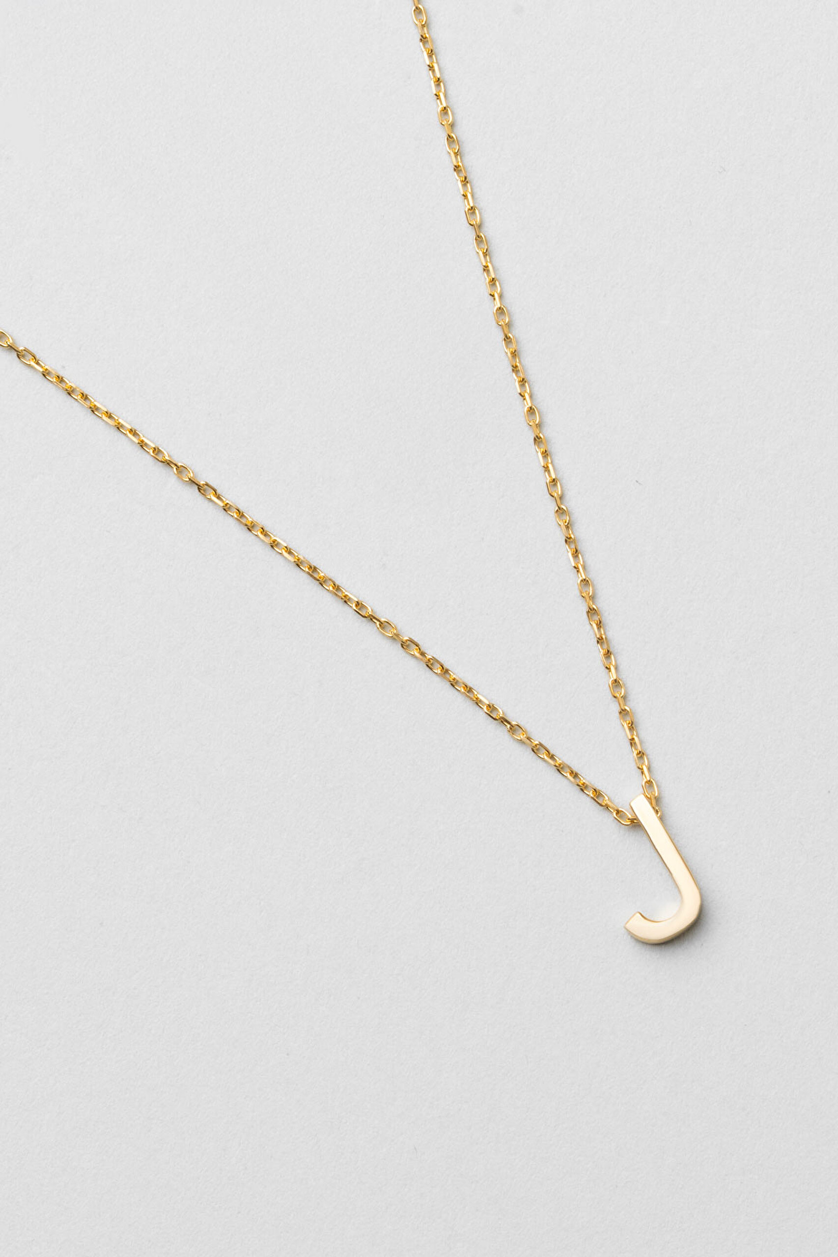 ⁠ My Story J Harfi 18 Ayar Sarı Altın Kaplama 45 Cm Gümüş Kolye_4}