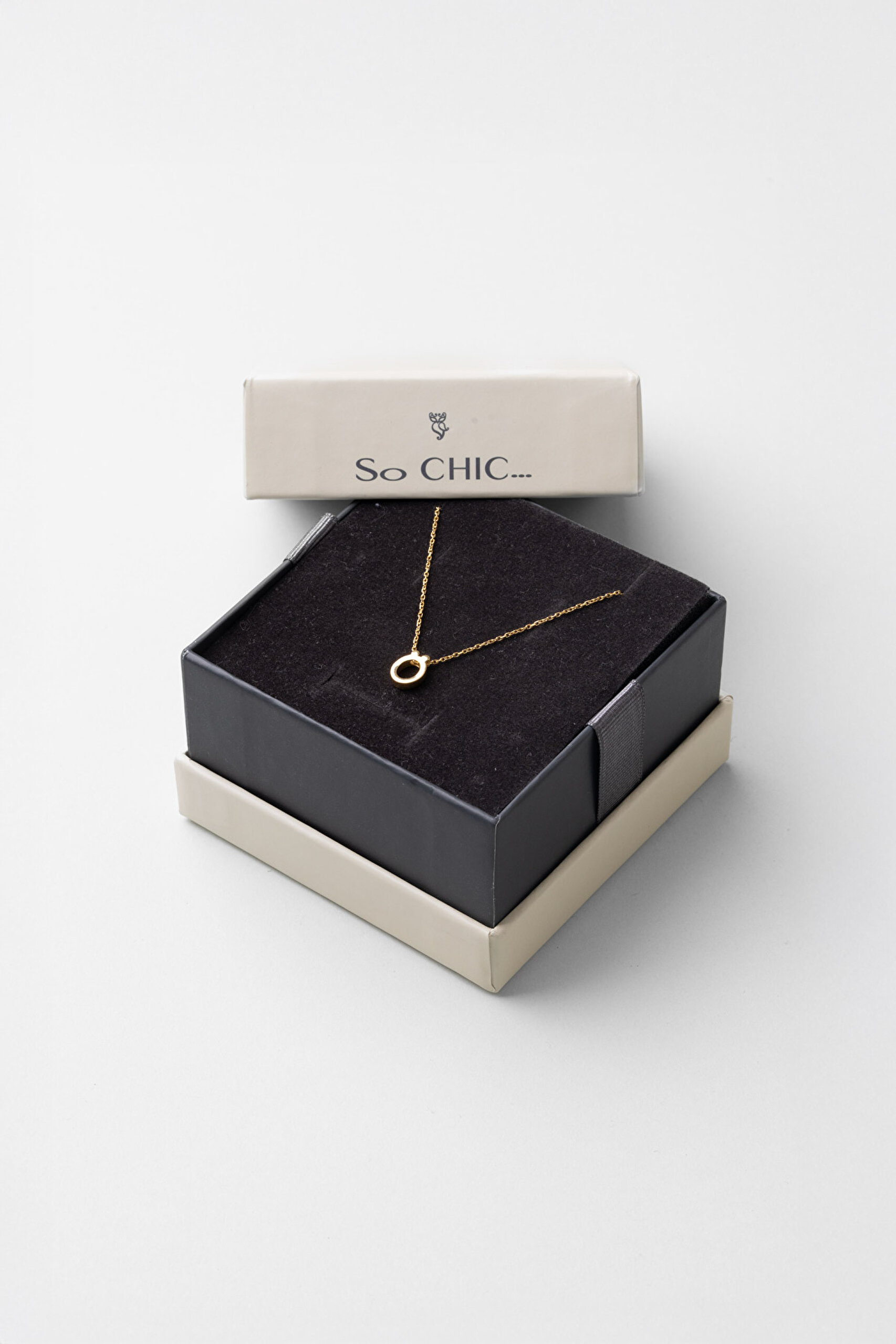 ⁠ My Story Ö Harfi 18 Ayar Sarı Altın Kaplama 45 Cm Gümüş Kolye_5}