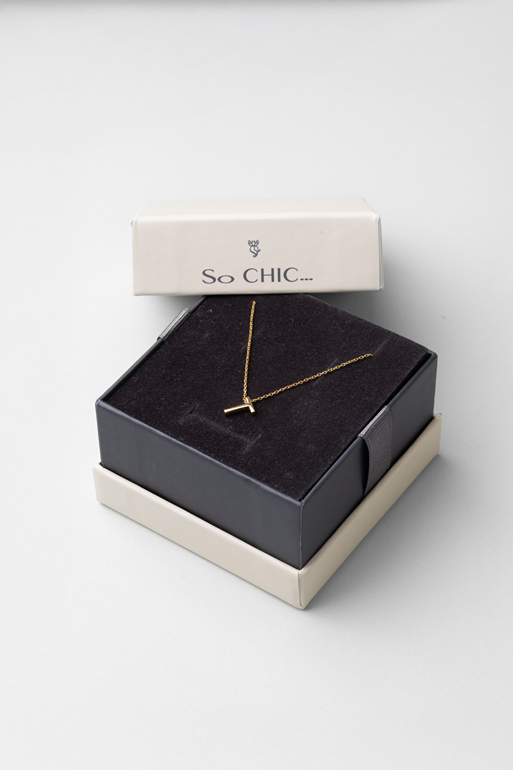 My Story T Harfi 18 Ayar Sarı Altın Kaplama 45 Cm Gümüş Kolye - 5