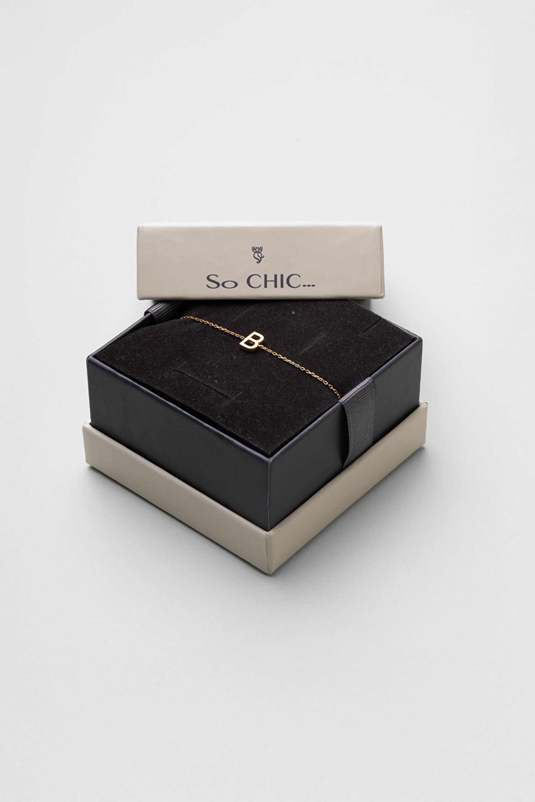 ⁠ My Story B Harfi 18 Ayar Sarı Altın Kaplama 18 Cm Gümüş Bileklik_4}