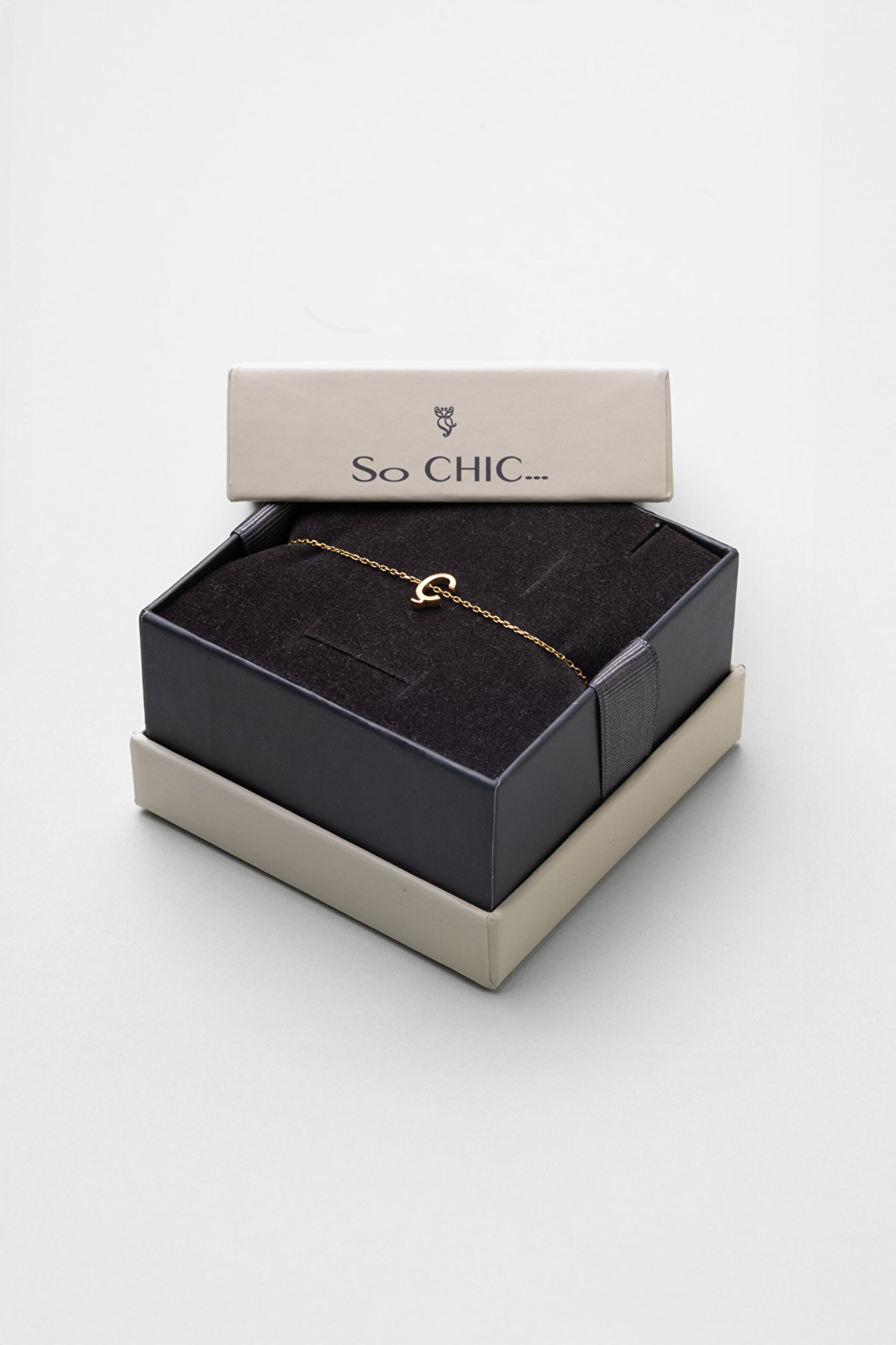 ⁠ My Story Ç Harfi 18 Ayar Sarı Altın Kaplama 18 Cm Gümüş Bileklik_4}