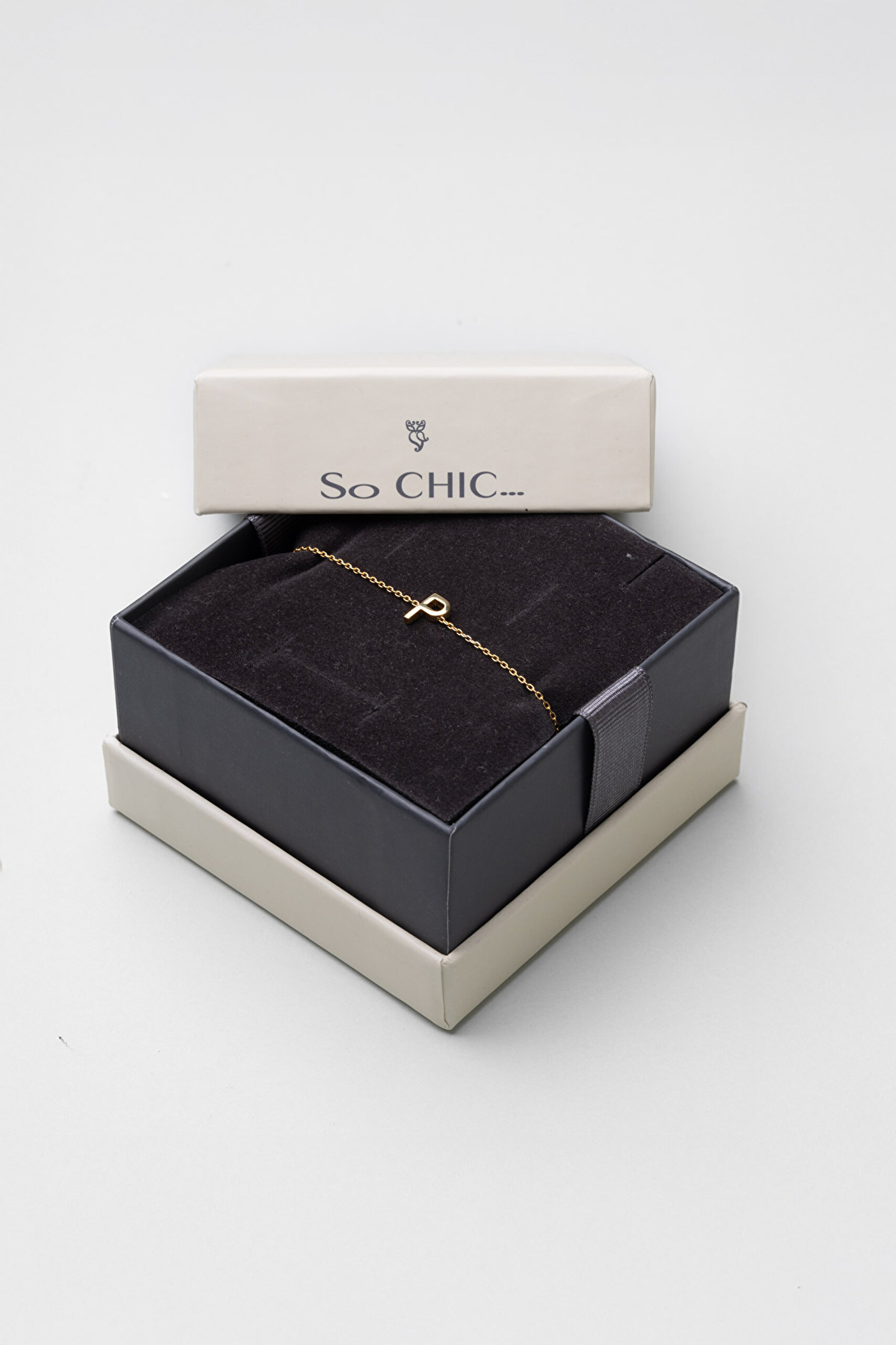 ⁠ My Story P Harfi 18 Ayar Sarı Altın Kaplama 18 Cm Gümüş Bileklik_4}