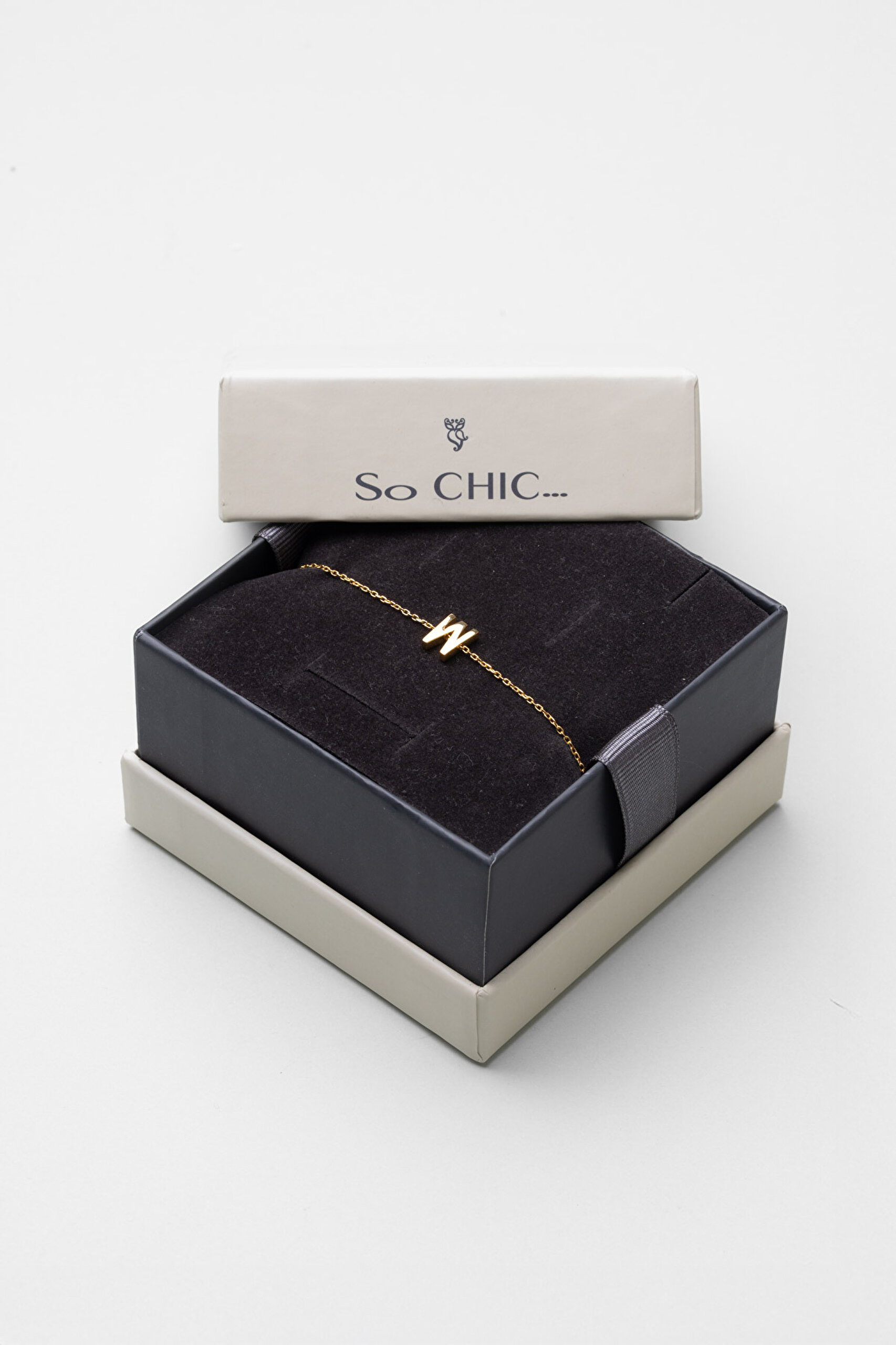 ⁠ My Story W Harfi 18 Ayar Sarı Altın Kaplama 18 Cm Gümüş Bileklik_4}