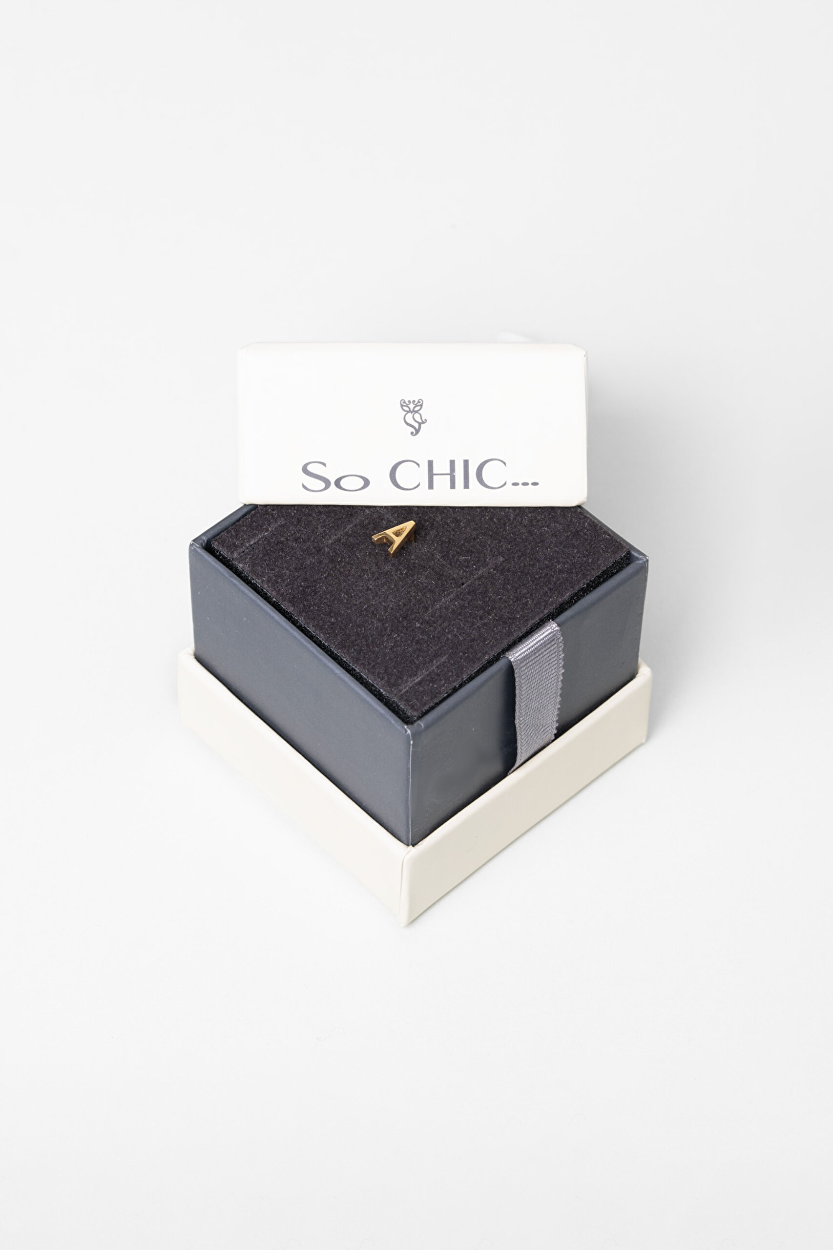 ⁠ My Story A Harfi 18 Ayar Sarı Altın Kaplama Gümüş Tek Küpe_3}