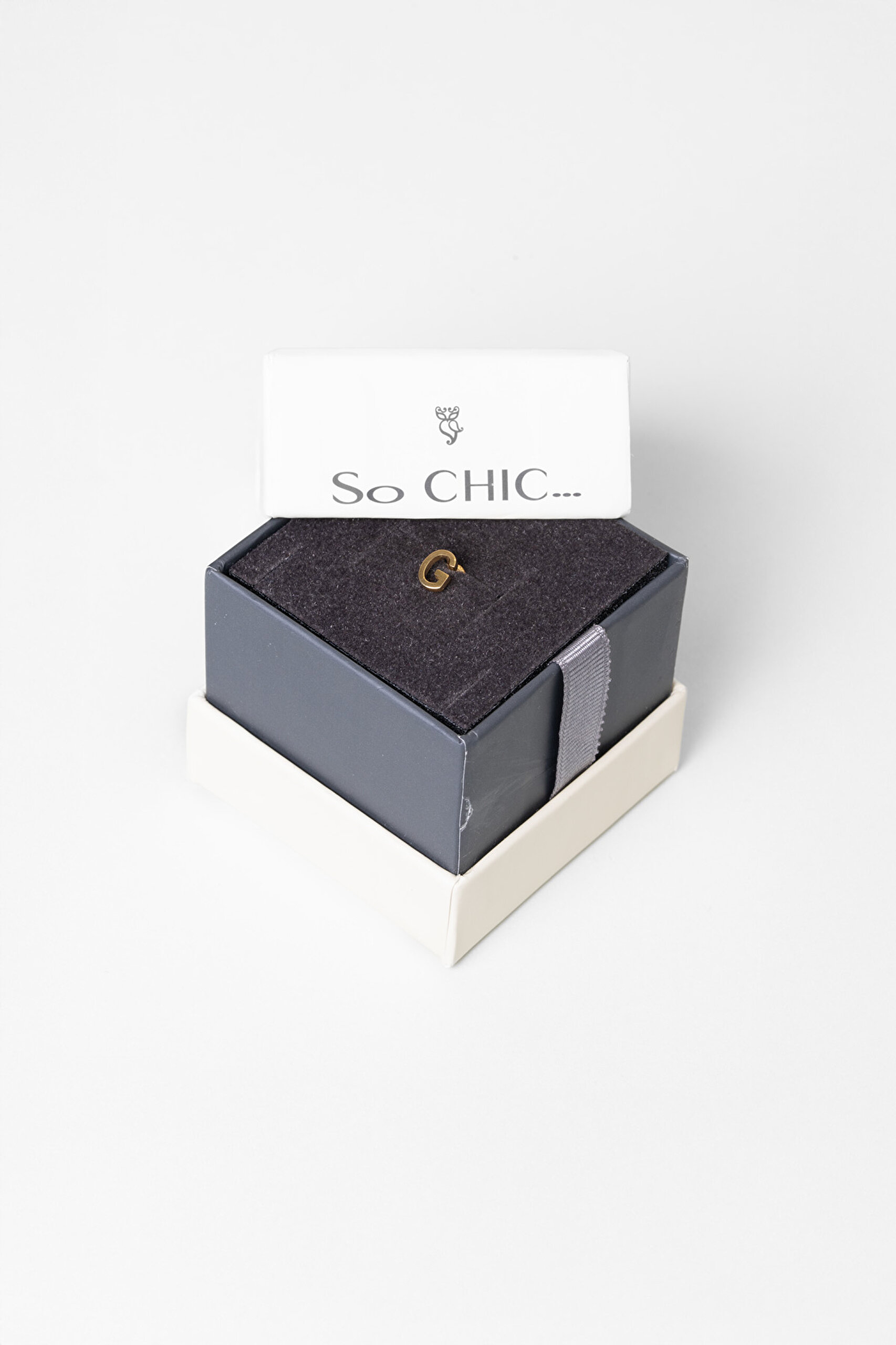 ⁠ My Story G Harfi 18 Ayar Sarı Altın Kaplama Gümüş Tek Küpe_3}