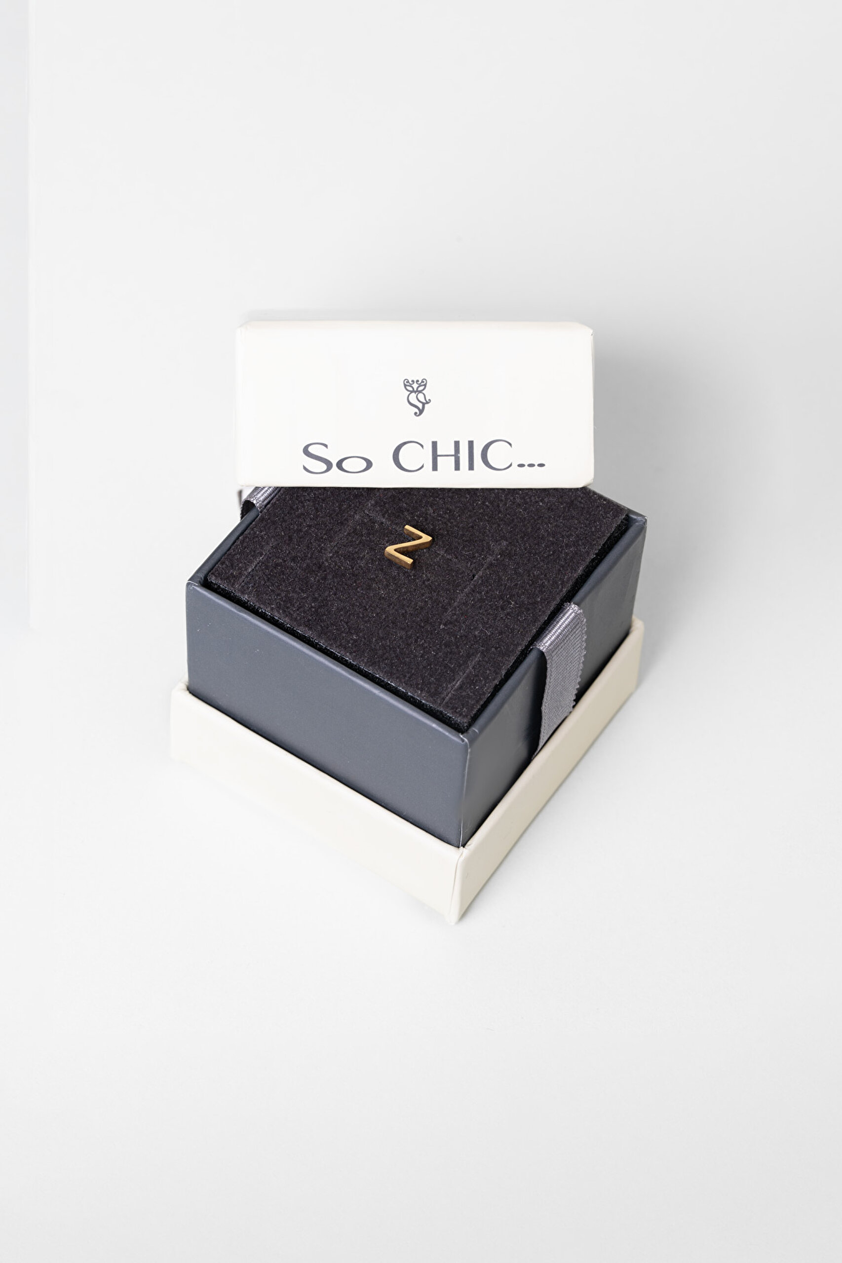 ⁠ My Story Z Harfi 18 Ayar Sarı Altın Kaplama Gümüş Tek Küpe_3}