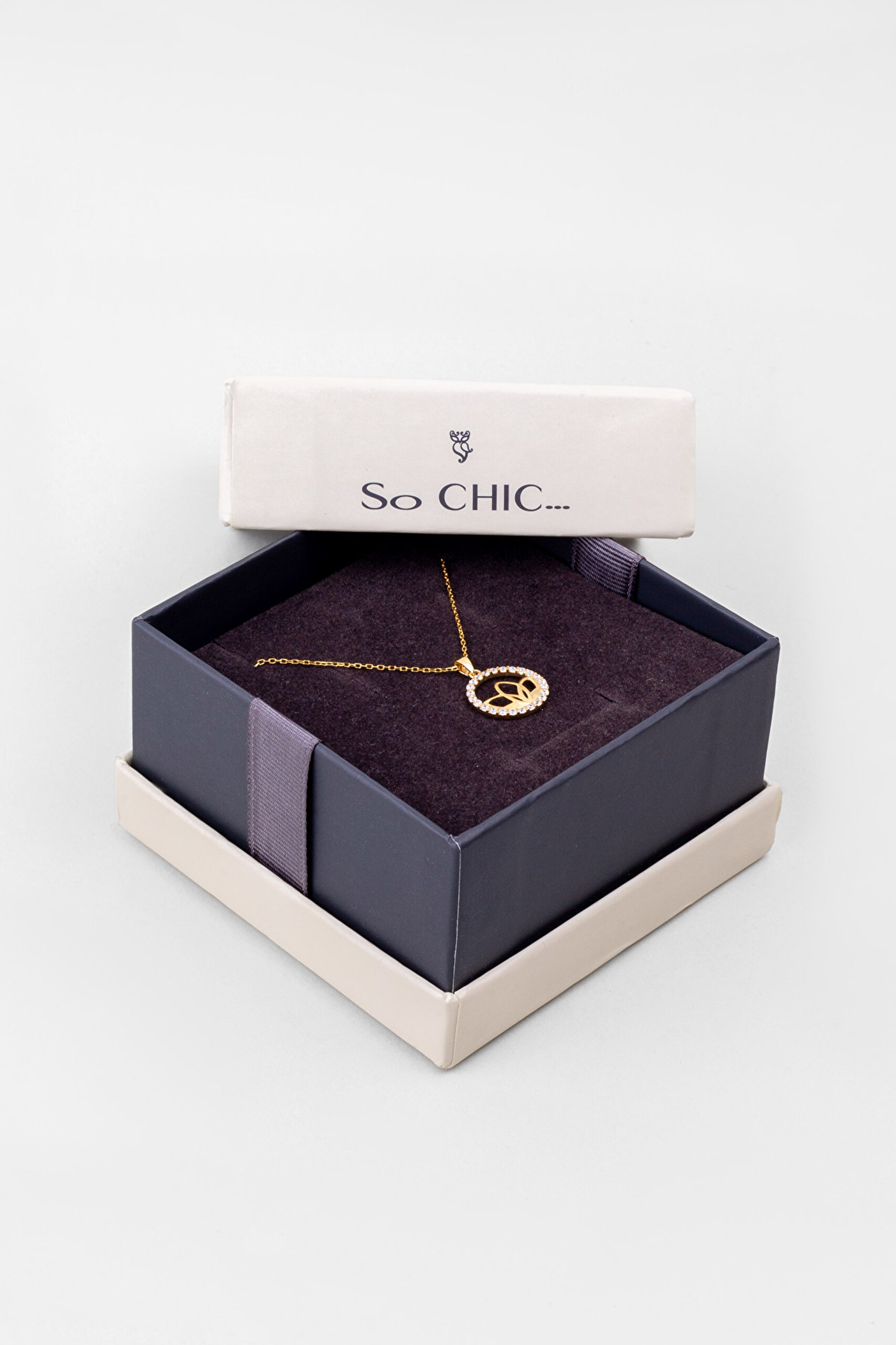 ⁠ Nilüfer Zarafeti 18 Ayar Sarı Altın Kaplama 43 Cm Gümüş Kolye_5}