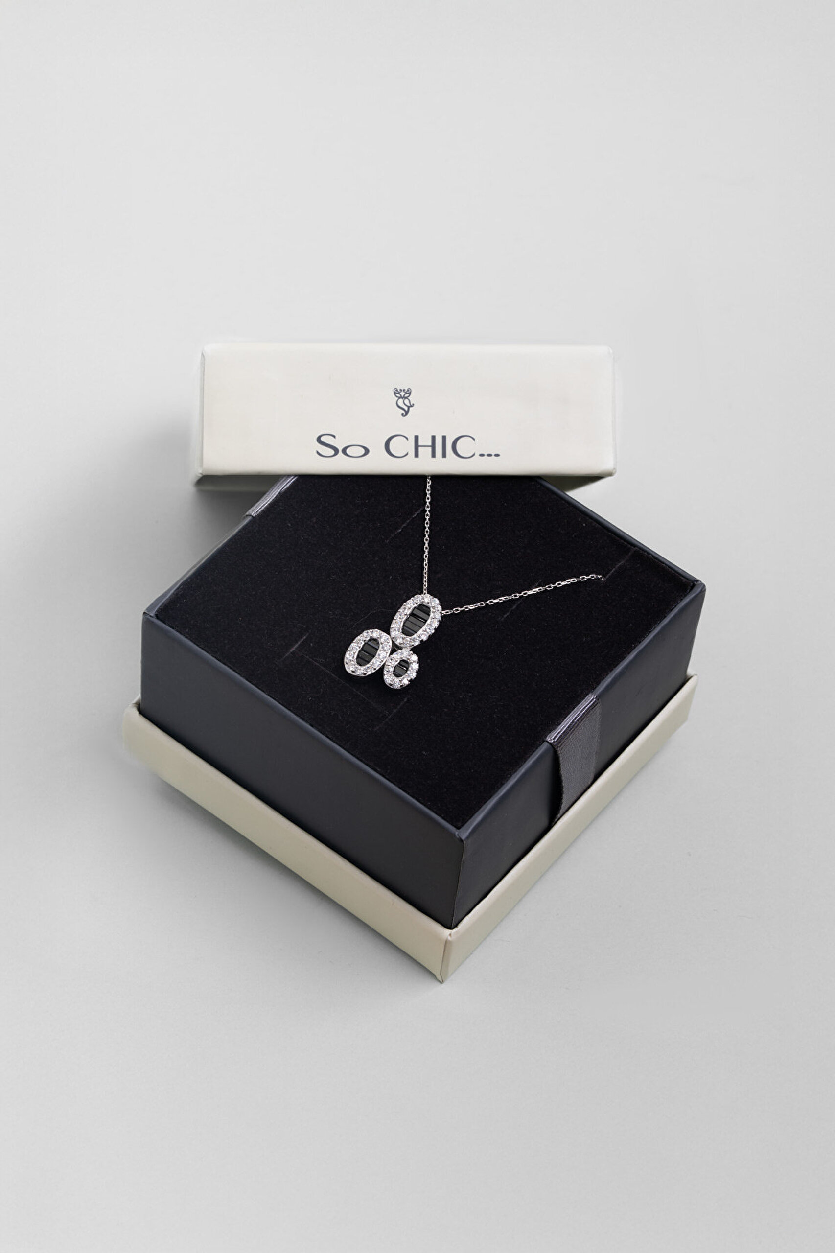 Zaman Döngüsü 18 Ayar Beyaz Altın  Kaplama 43 Cm Gümüş Kolye - 3